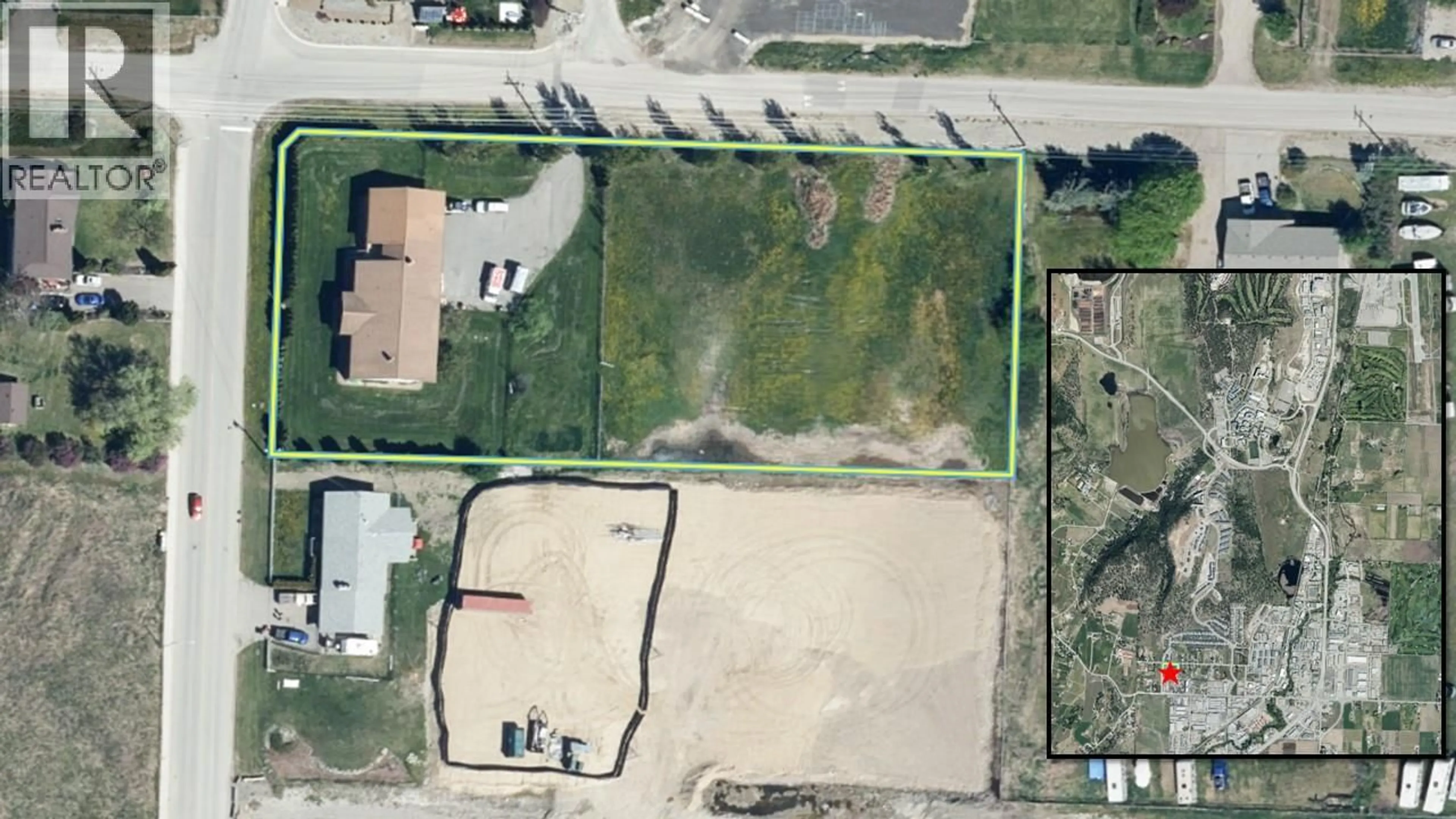 A pic from outside/outdoor area/front of a property/back of a property/a pic from drone, street for 215 ARAB ROAD, Kelowna British Columbia V1V2G8
