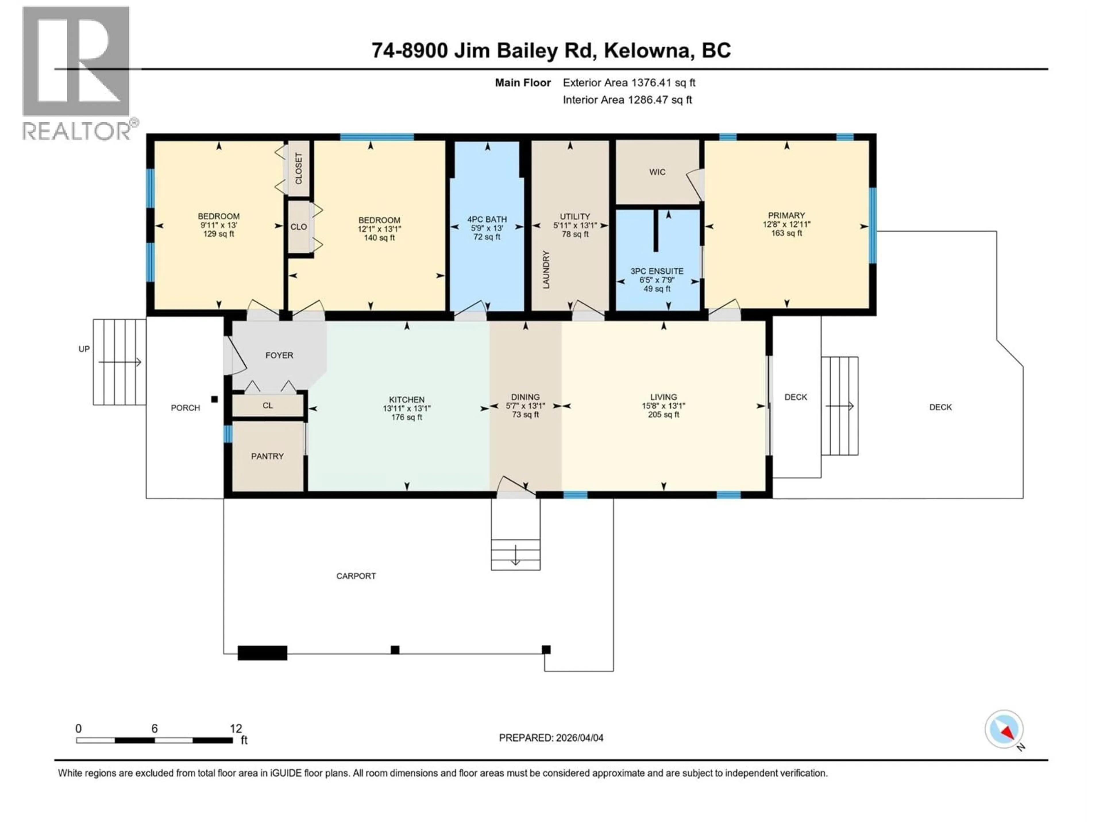 Floor plan for Lot 74 - 8900 JIM BAILEY ROAD, Kelowna British Columbia V4V1E5