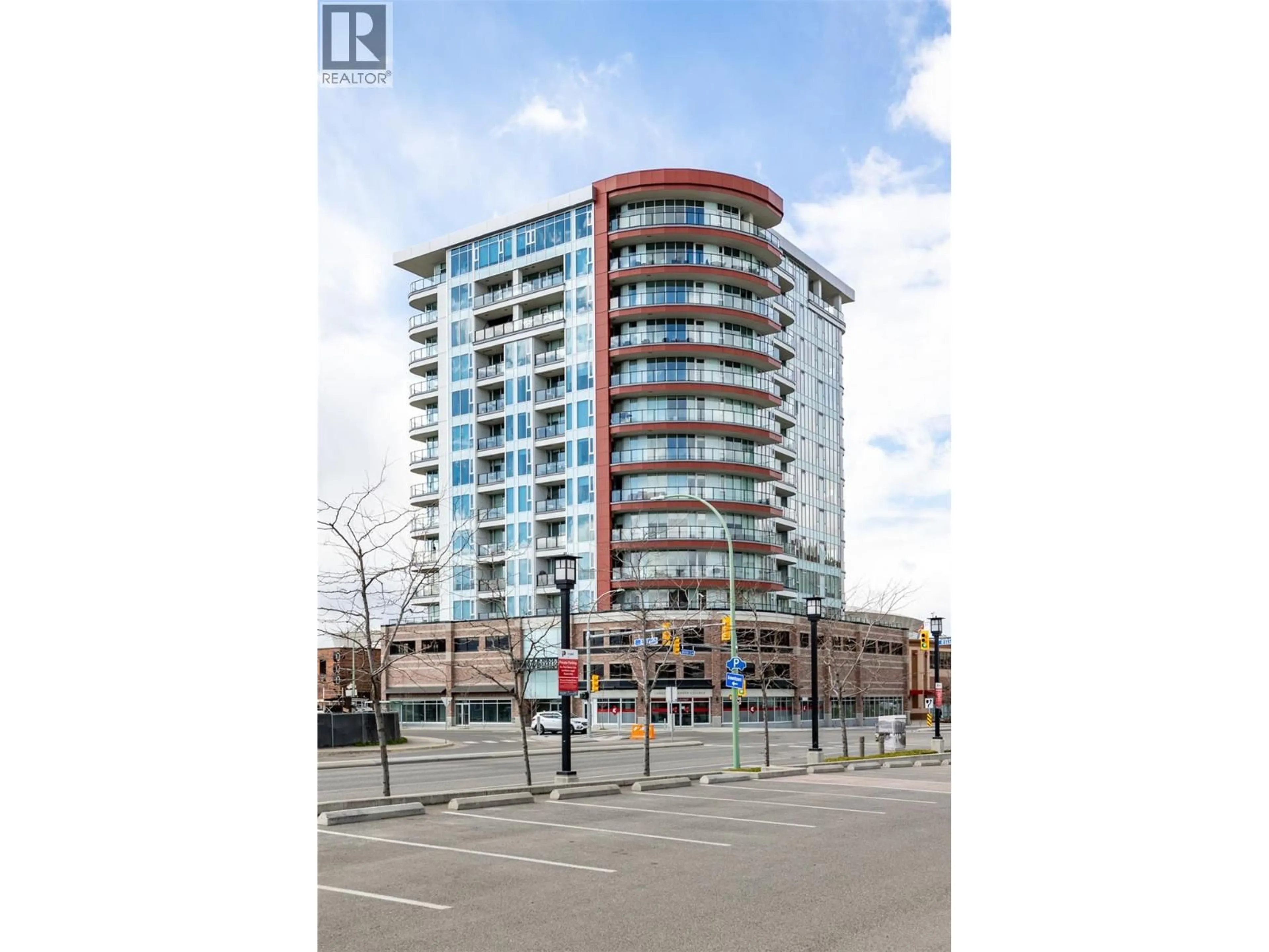 A pic from outside/outdoor area/front of a property/back of a property/a pic from drone, building for 904 - 1232 ELLIS STREET, Kelowna British Columbia V1Y1Z4