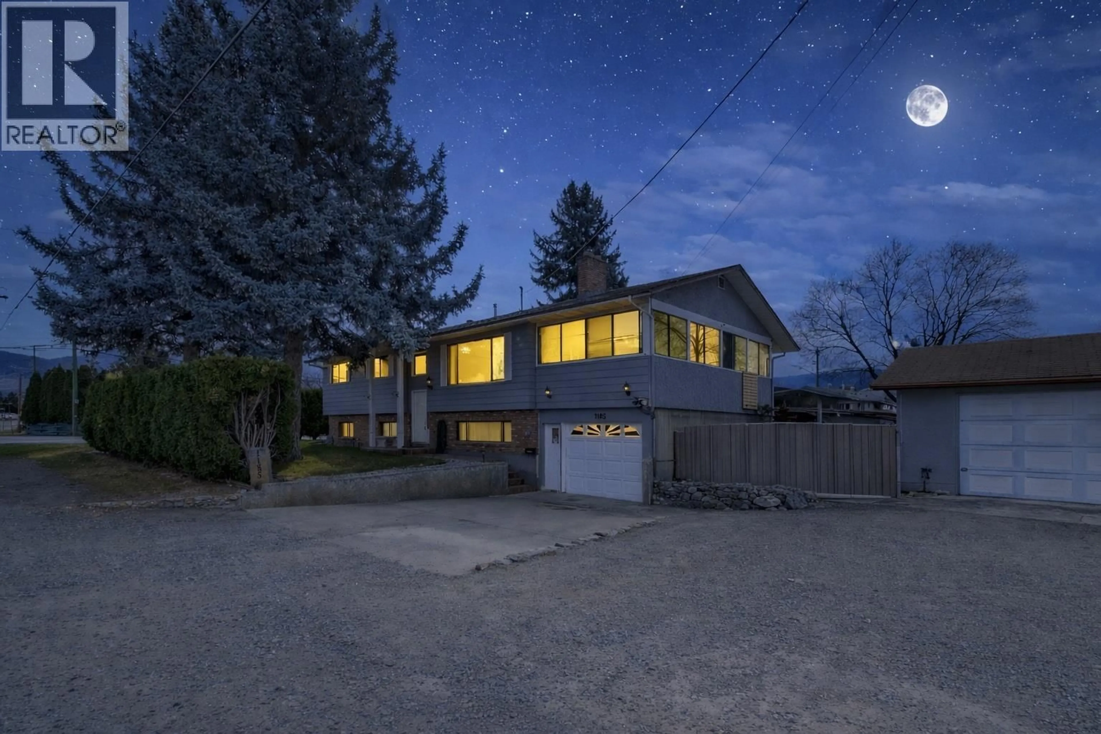 A pic from outside/outdoor area/front of a property/back of a property/a pic from drone, street for 1185 GRAHAM ROAD, Kelowna British Columbia V1X1J3