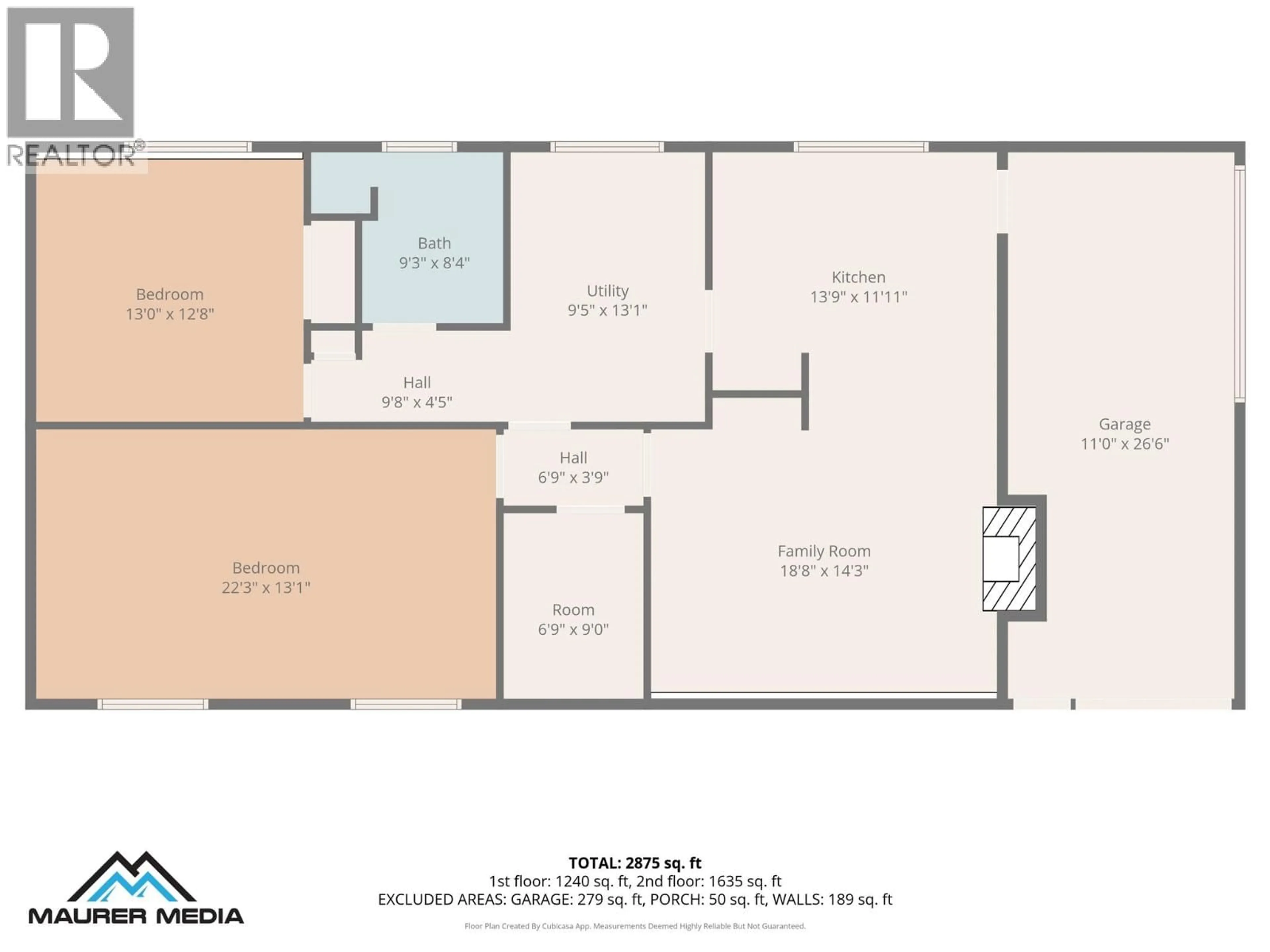 Floor plan for 1185 GRAHAM ROAD, Kelowna British Columbia V1X1J3