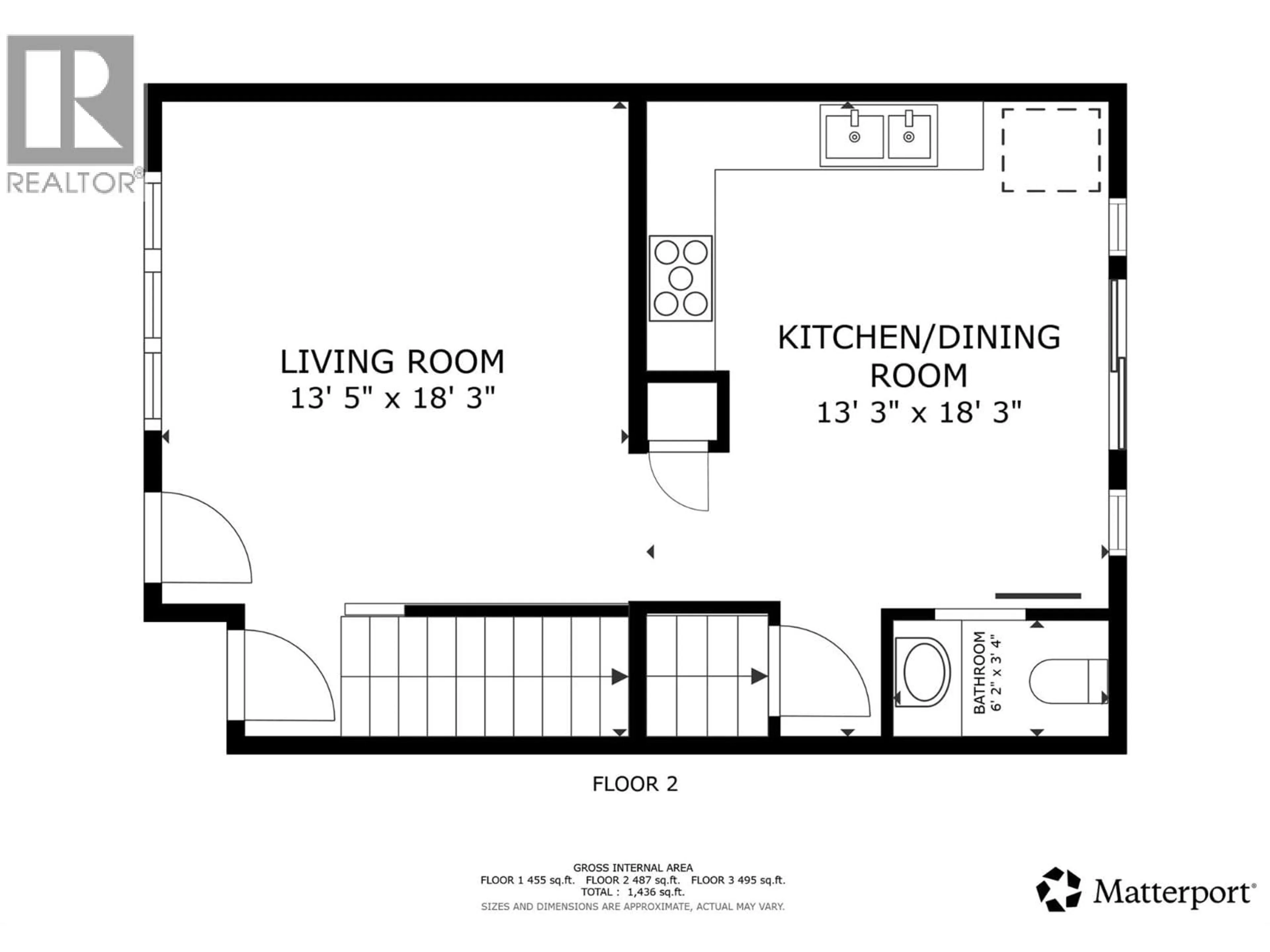 Floor plan for 103 - 4002 30 AVENUE, Vernon British Columbia V1T2G3