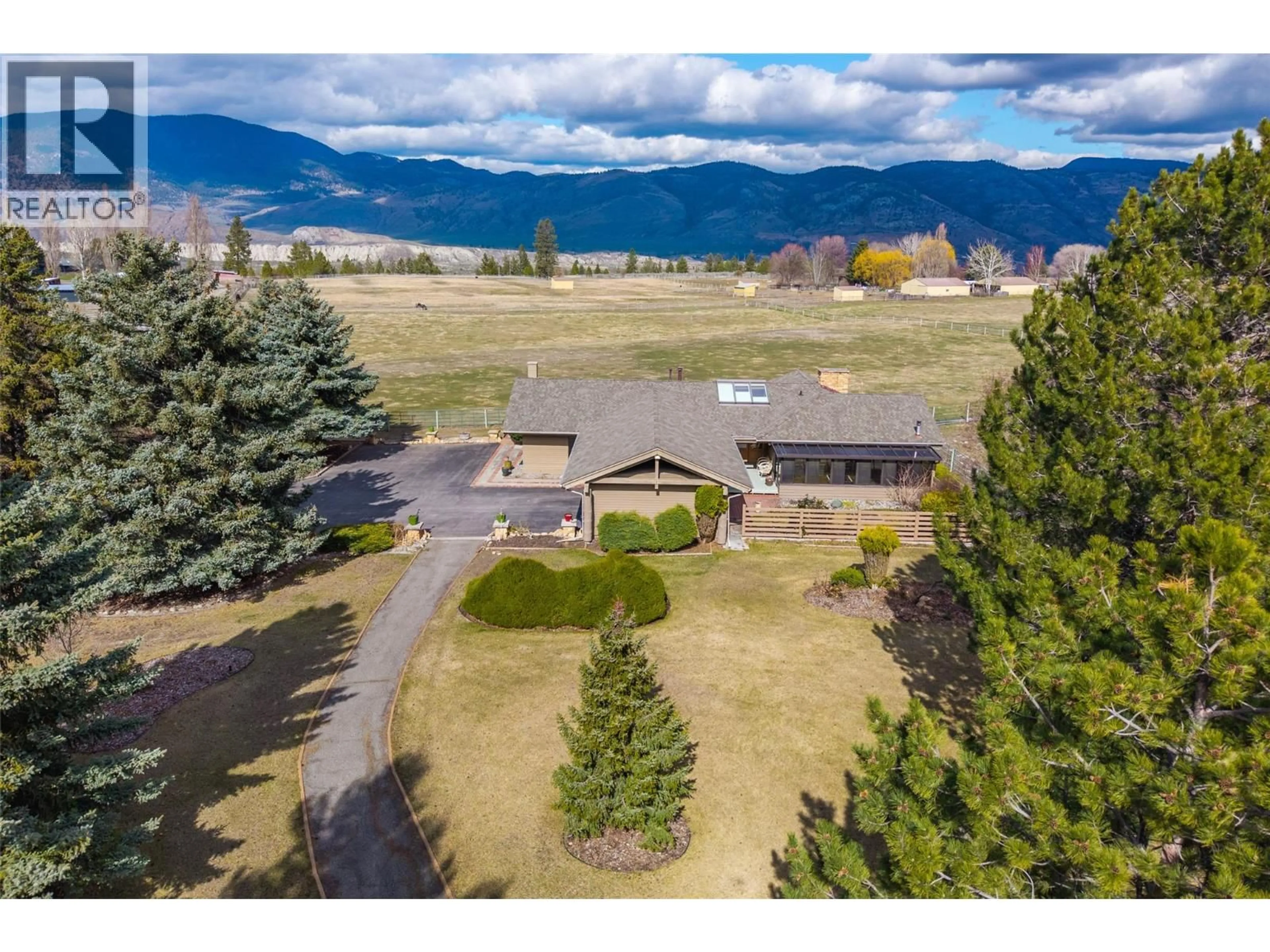A pic from outside/outdoor area/front of a property/back of a property/a pic from drone, mountain view for 8140 BARNHARTVALE ROAD, Kamloops British Columbia V2C6W1