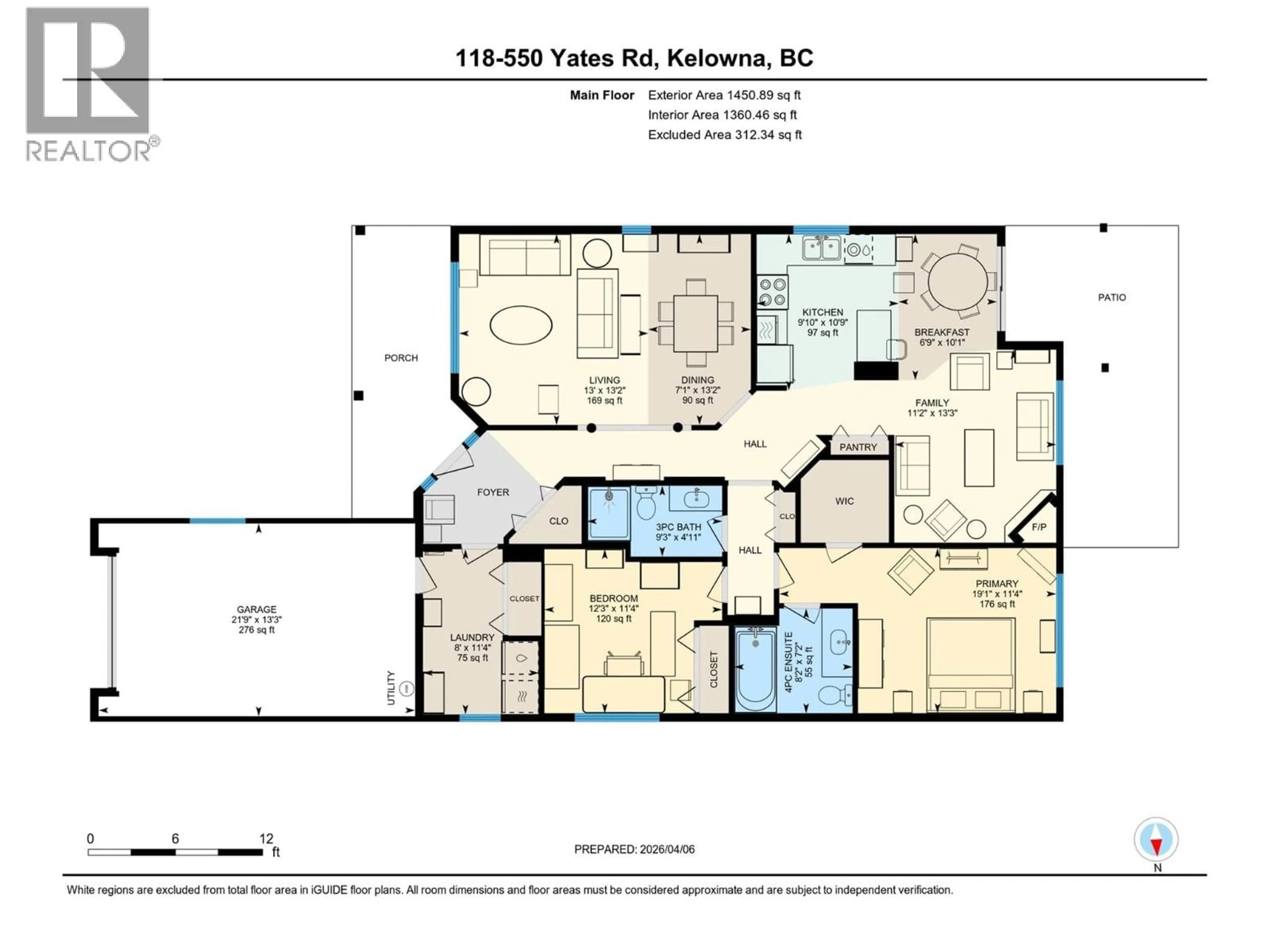 Floor plan for 118 - 550 YATES ROAD, Kelowna British Columbia V1V1Z4