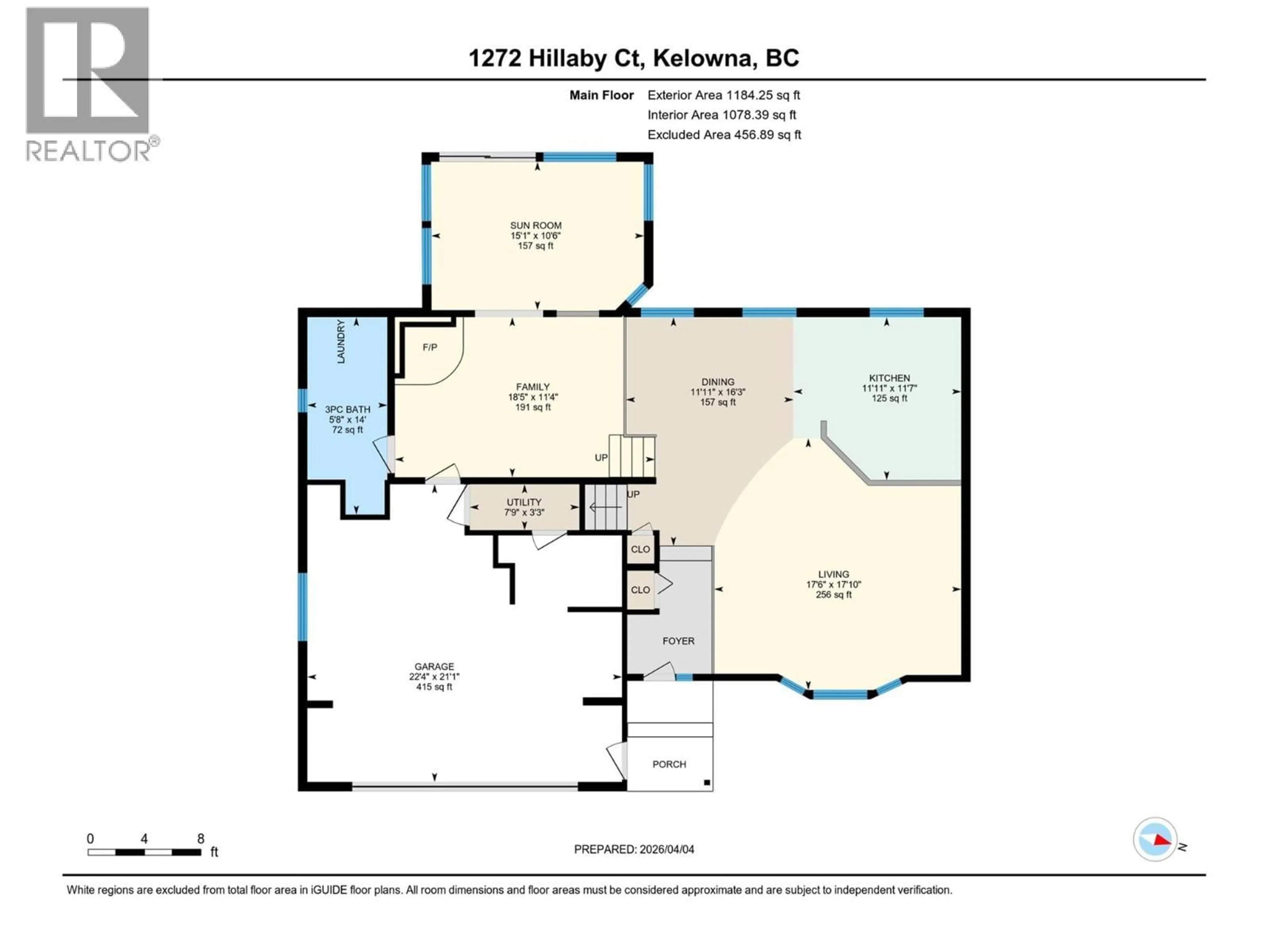 Floor plan for 1272 HILLABY COURT, Kelowna British Columbia V1X6Y1
