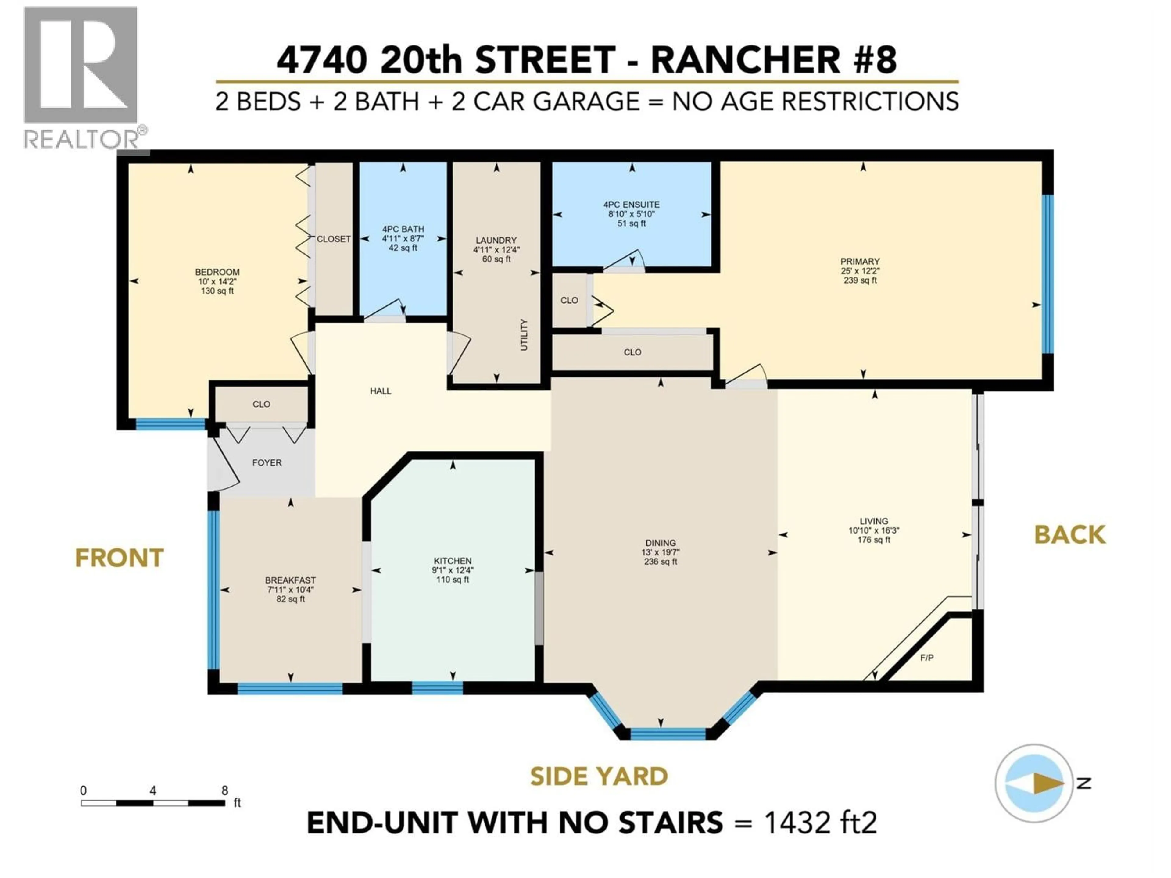 Floor plan for 8 - 4740 20 STREET, Vernon British Columbia V1T9J4