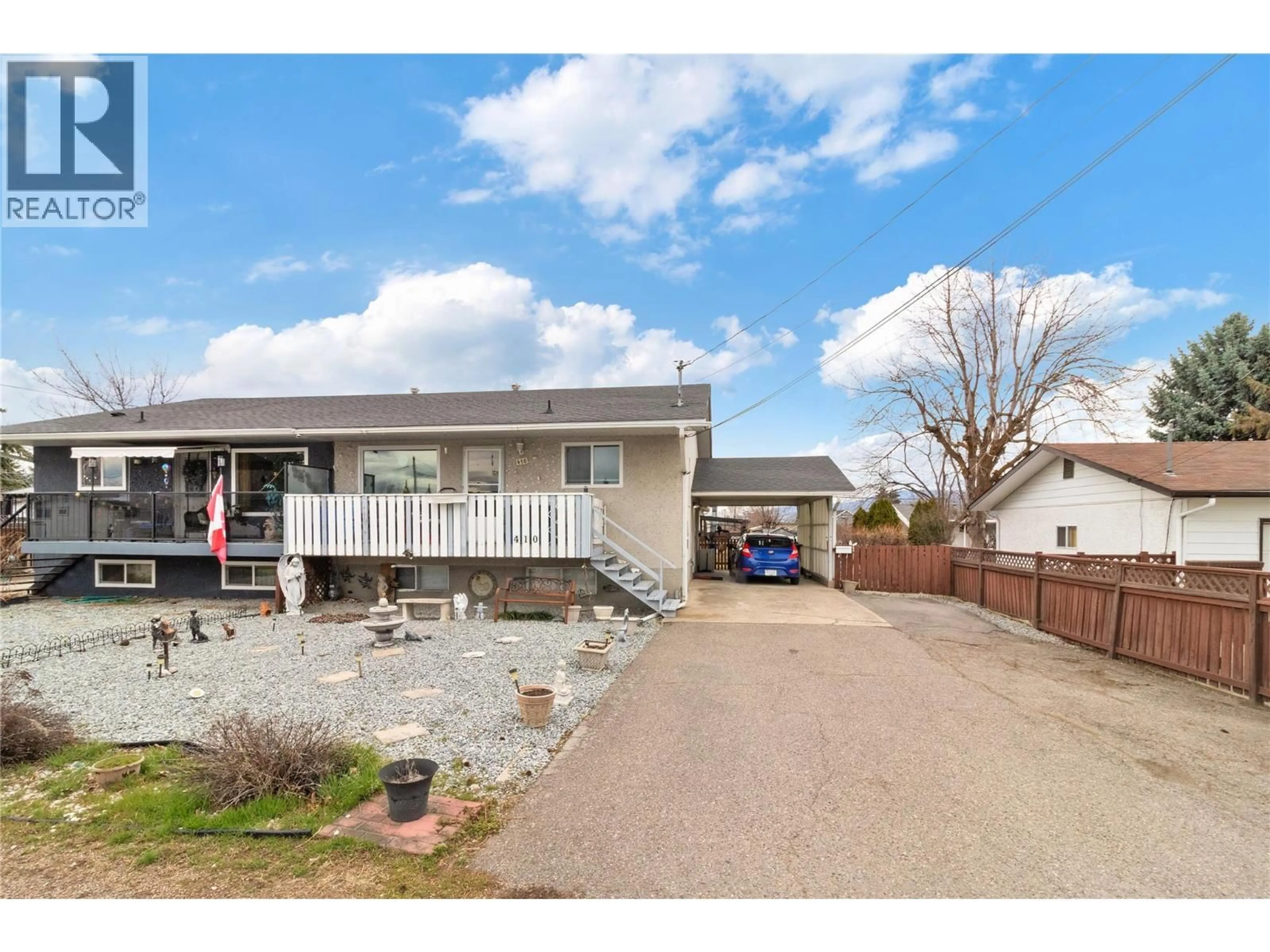 A pic from outside/outdoor area/front of a property/back of a property/a pic from drone, street for 410 MADSEN ROAD, Kelowna British Columbia V1X2C2
