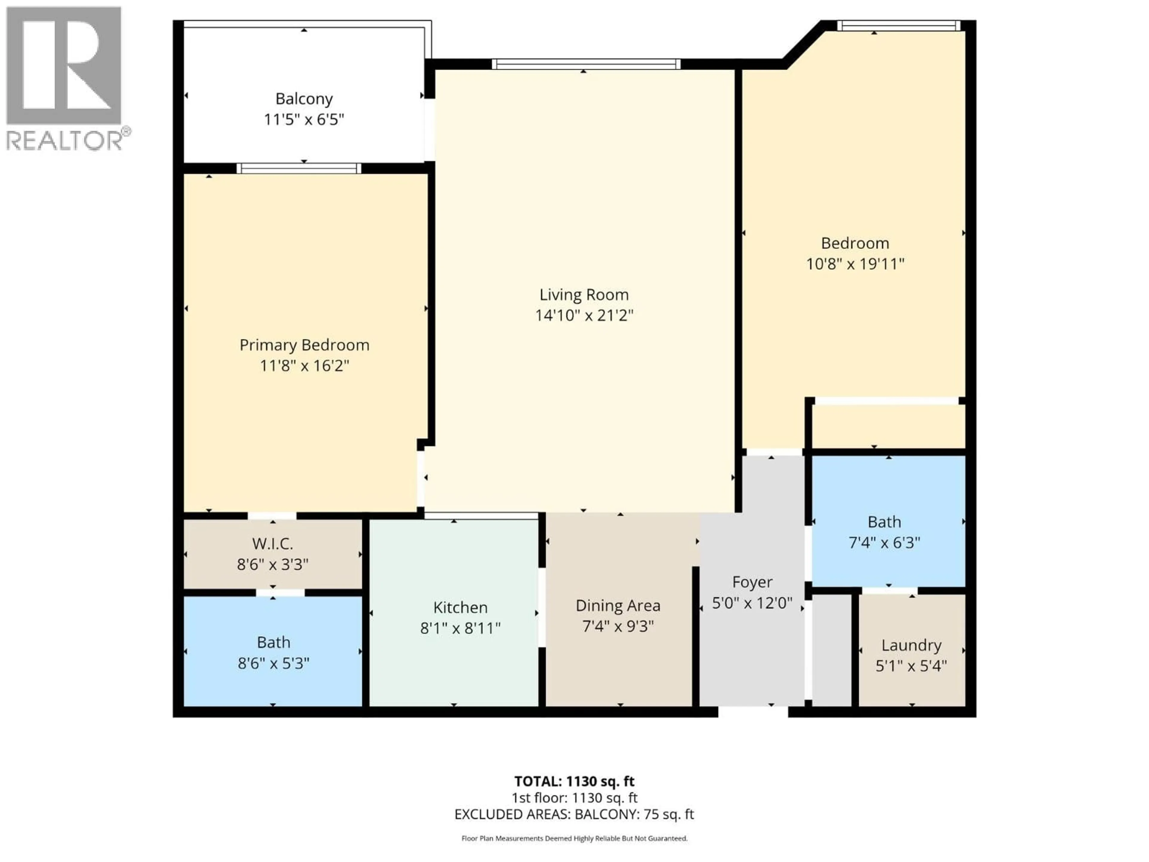 Floor plan for 103 - 255 AURORA CRESCENT, Rutland British Columbia V1X7L8