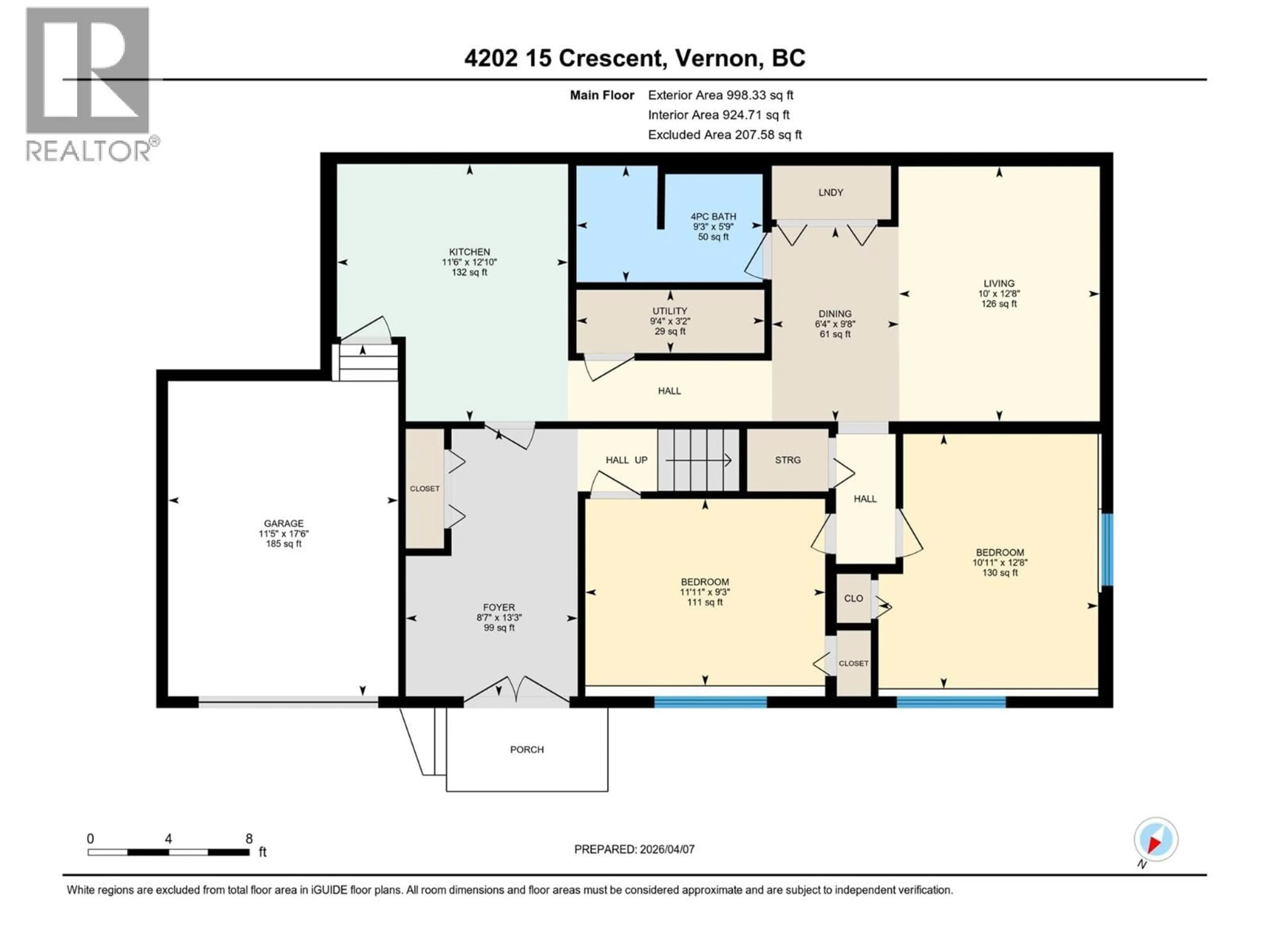 Floor plan for 4202 15 CRESCENT, Vernon British Columbia V1T7H4