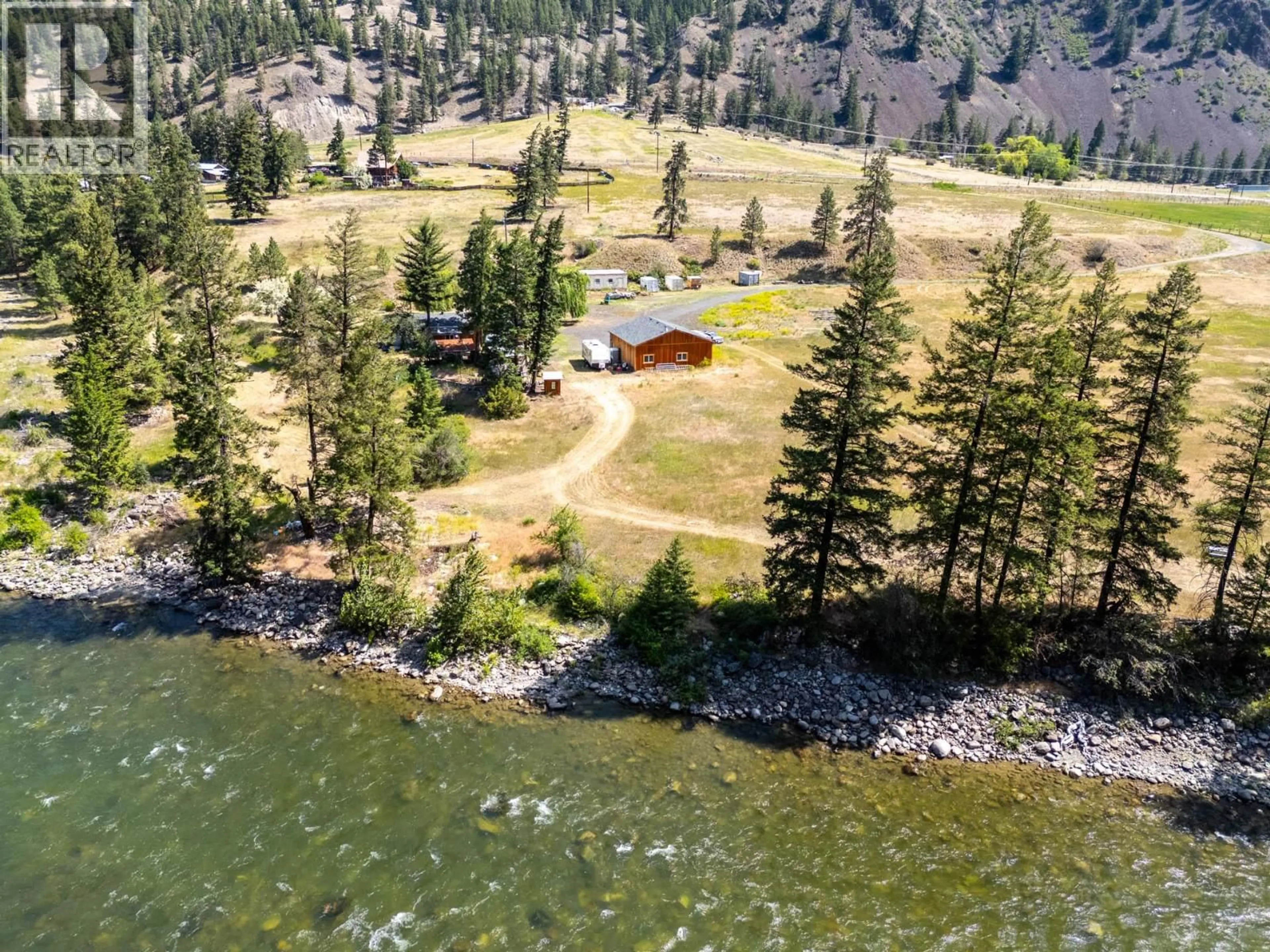 A pic from outside/outdoor area/front of a property/back of a property/a pic from drone, water/lake/river/ocean view for 6097 HIGHWAY 3 OTHER, Hedley British Columbia V0X1N1