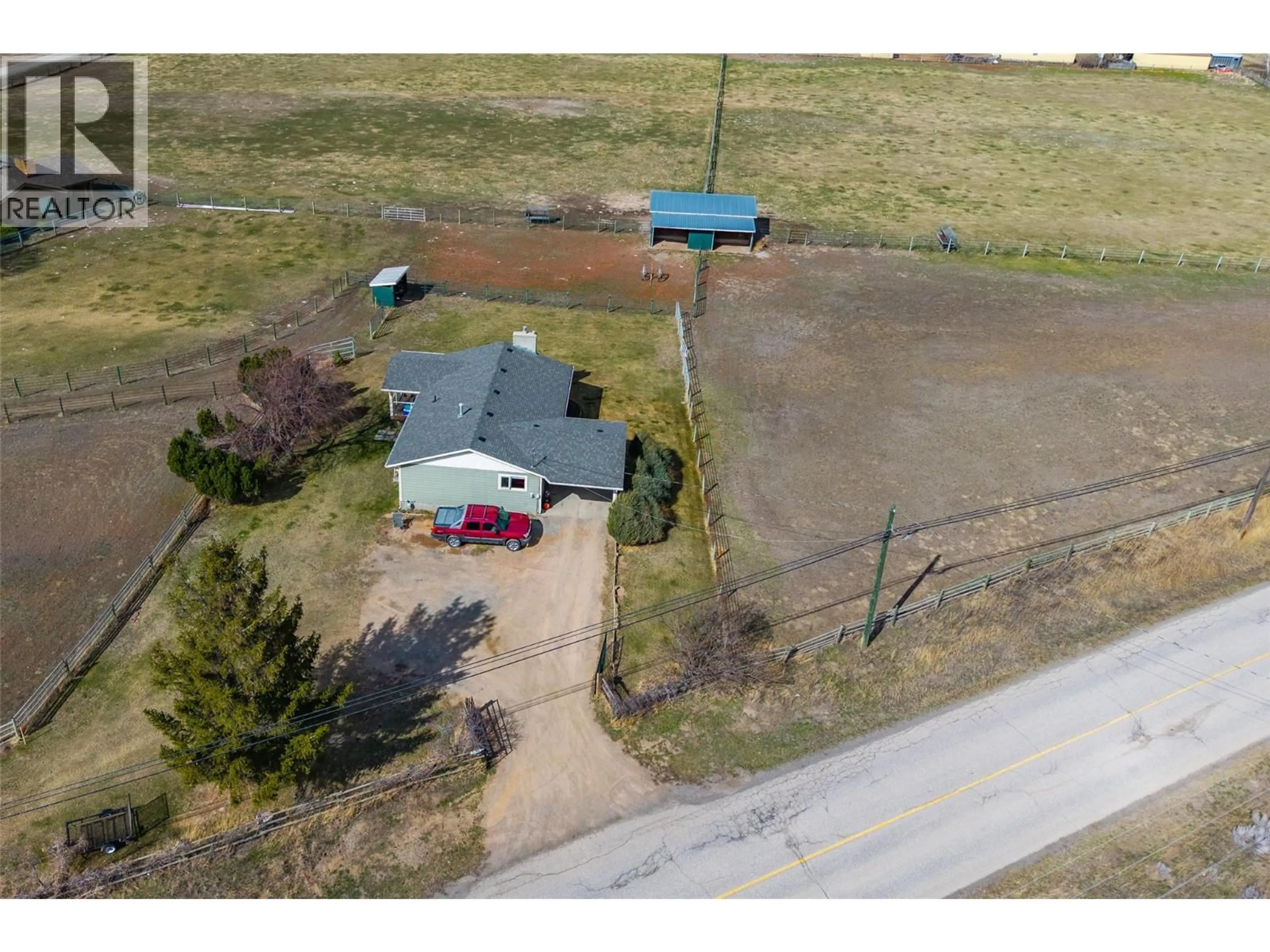A pic from outside/outdoor area/front of a property/back of a property/a pic from drone, street for 8160 BARNHARTVALE ROAD, Kamloops British Columbia V2C6W1