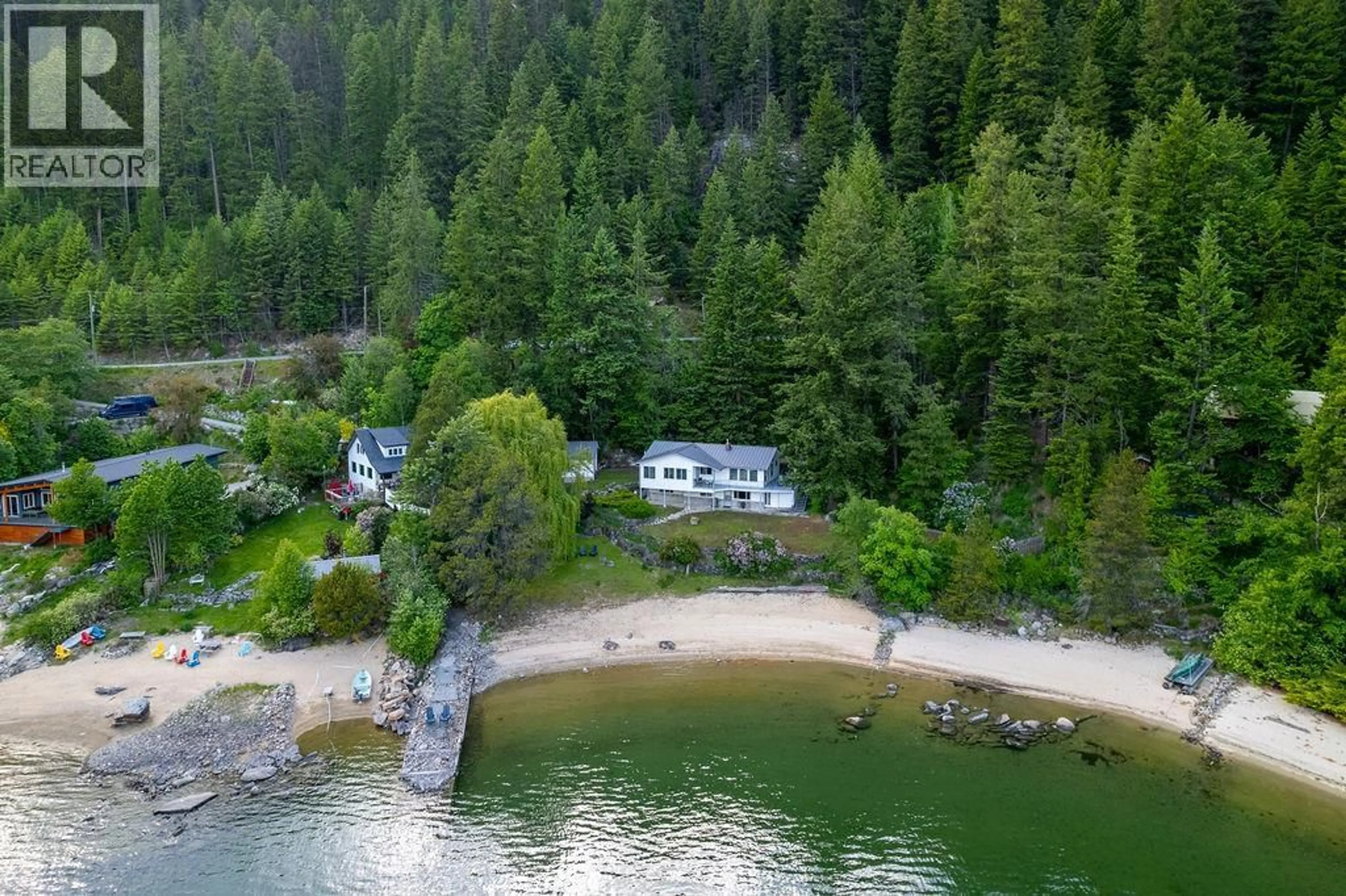 A pic from outside/outdoor area/front of a property/back of a property/a pic from drone, water/lake/river/ocean view for 164 JOHNSTONE ROAD, Nelson British Columbia V1L6H9