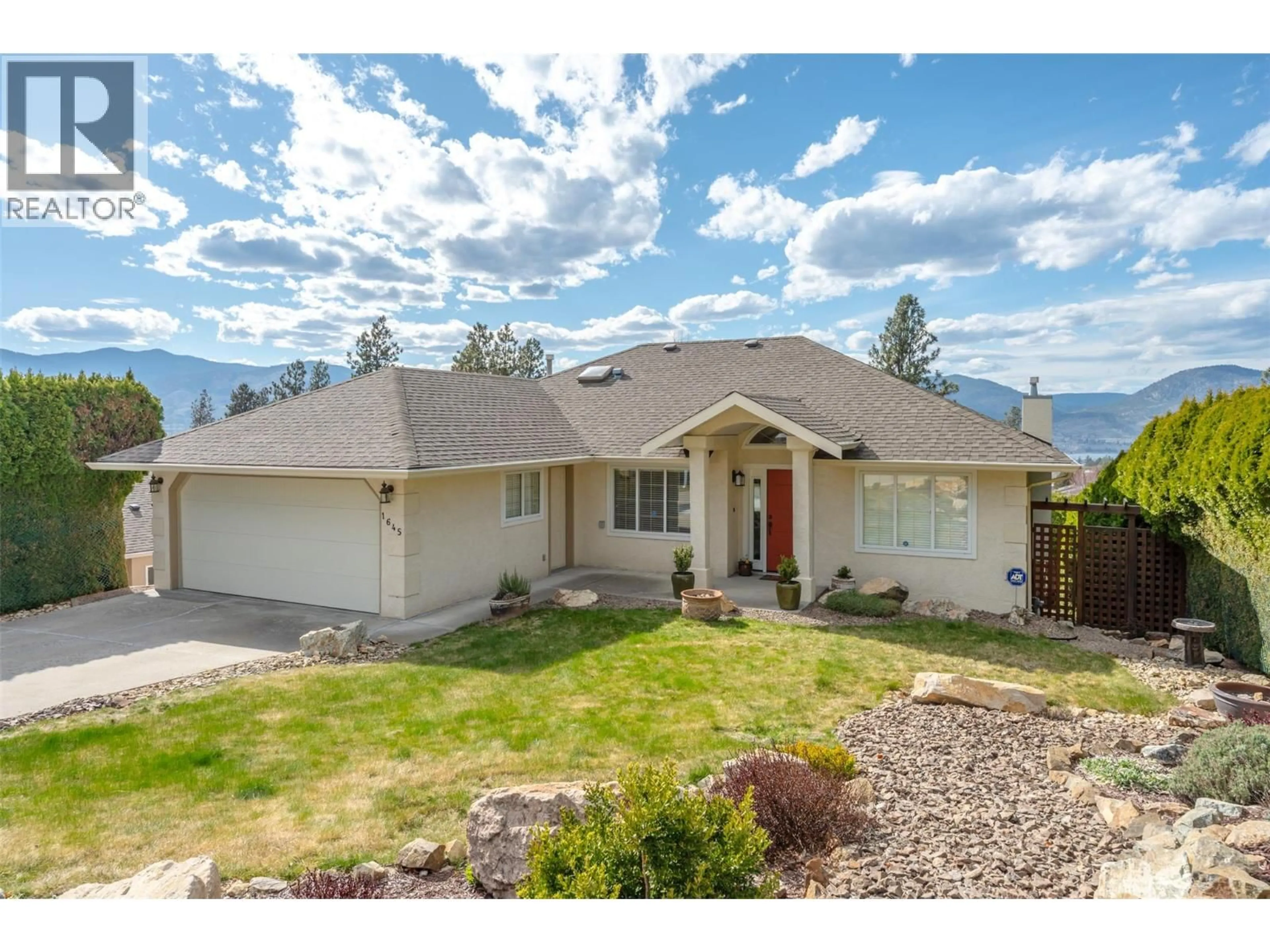 A pic from outside/outdoor area/front of a property/back of a property/a pic from drone, mountain view for 1645 HOLDEN ROAD, Penticton British Columbia V2A8M9