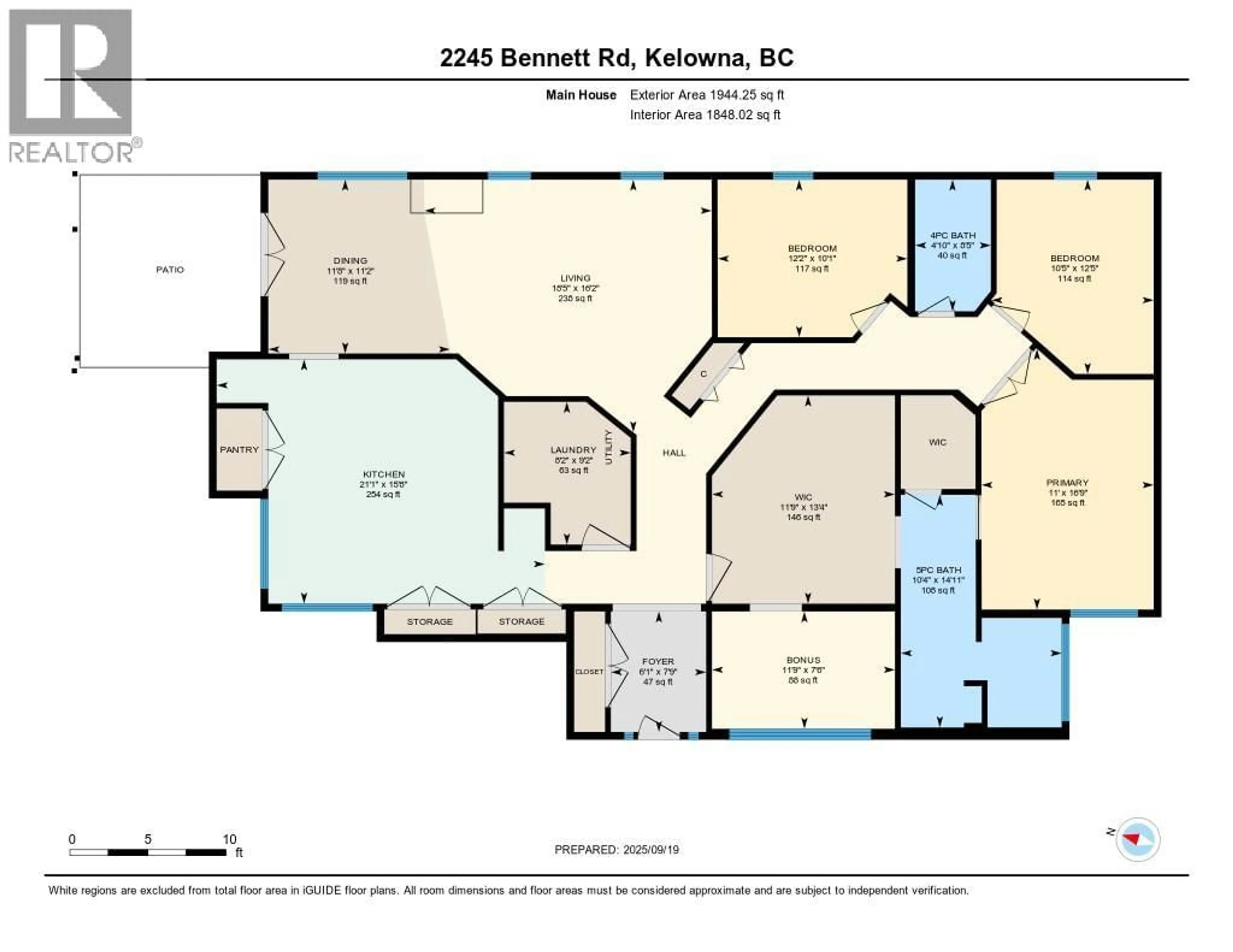 Floor plan for 2245 BENNETT ROAD, Kelowna British Columbia V1V2N3