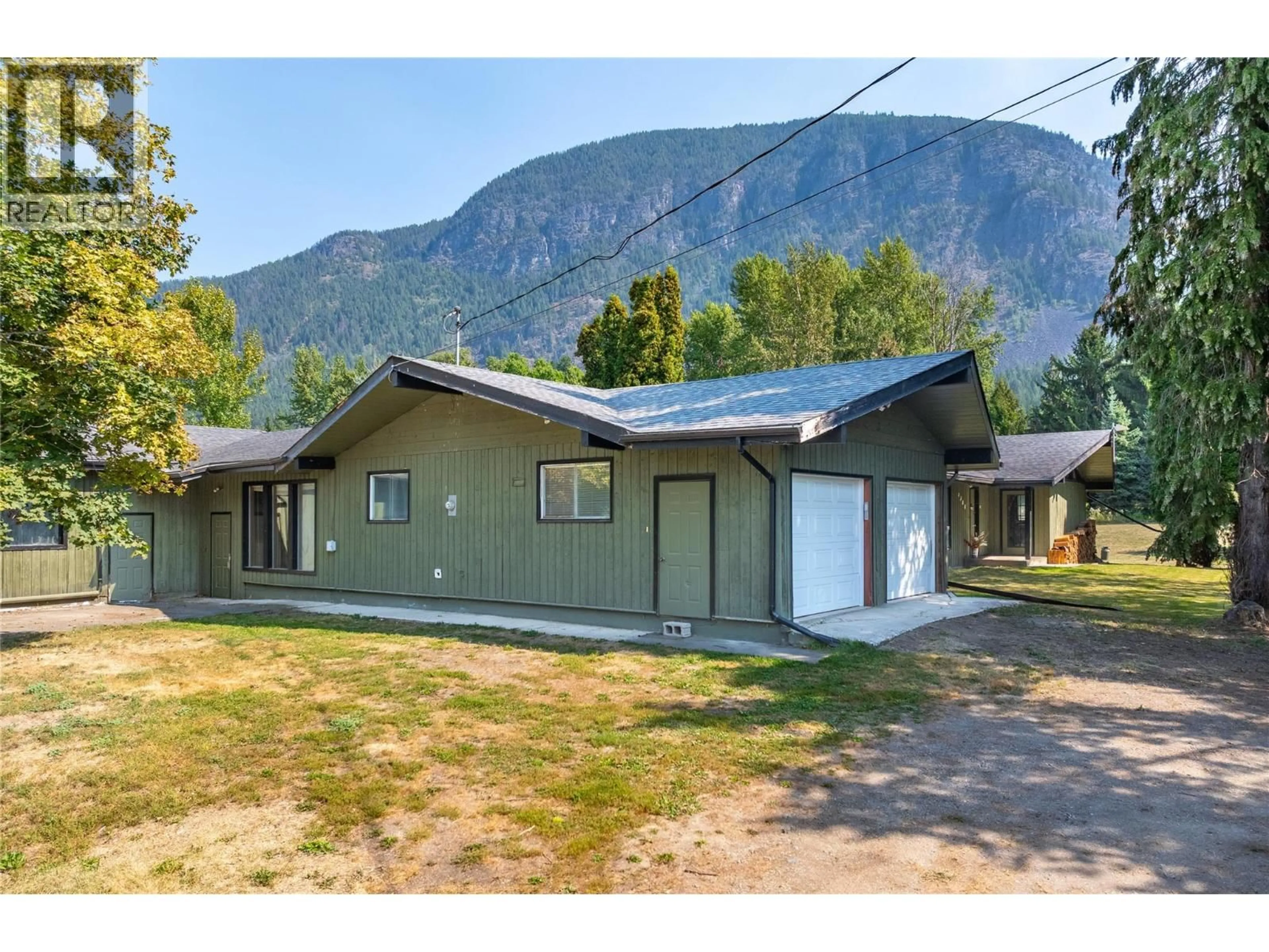 A pic from outside/outdoor area/front of a property/back of a property/a pic from drone, mountain view for 4580 44TH STREET, Canyon British Columbia V0B1C1