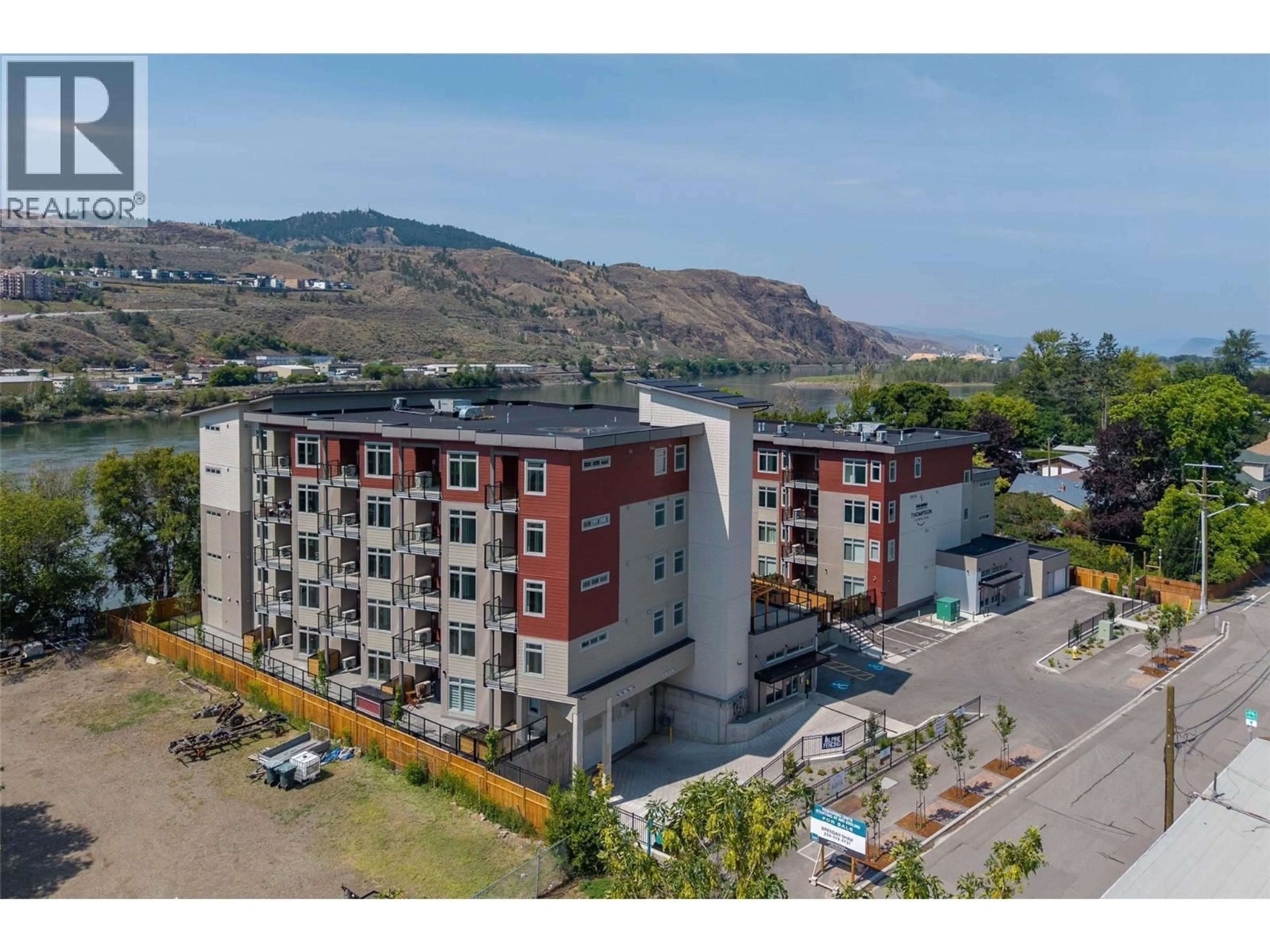 A pic from outside/outdoor area/front of a property/back of a property/a pic from drone, mountain view for 402 - 215 ROYAL AVENUE, Kamloops British Columbia V2H1T7