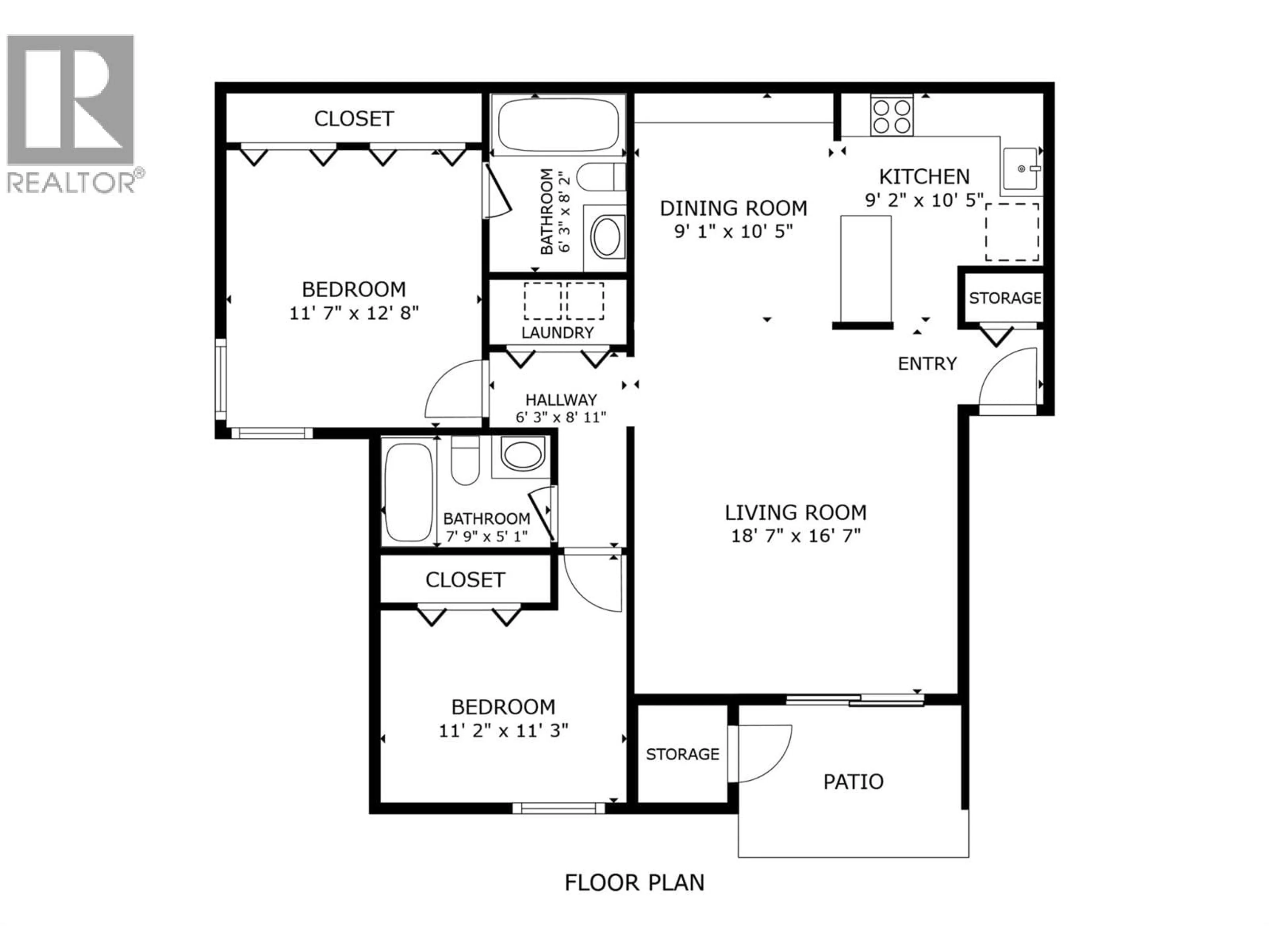 Floor plan for 110A - 735 COOK ROAD, Kelowna British Columbia V1W3G6