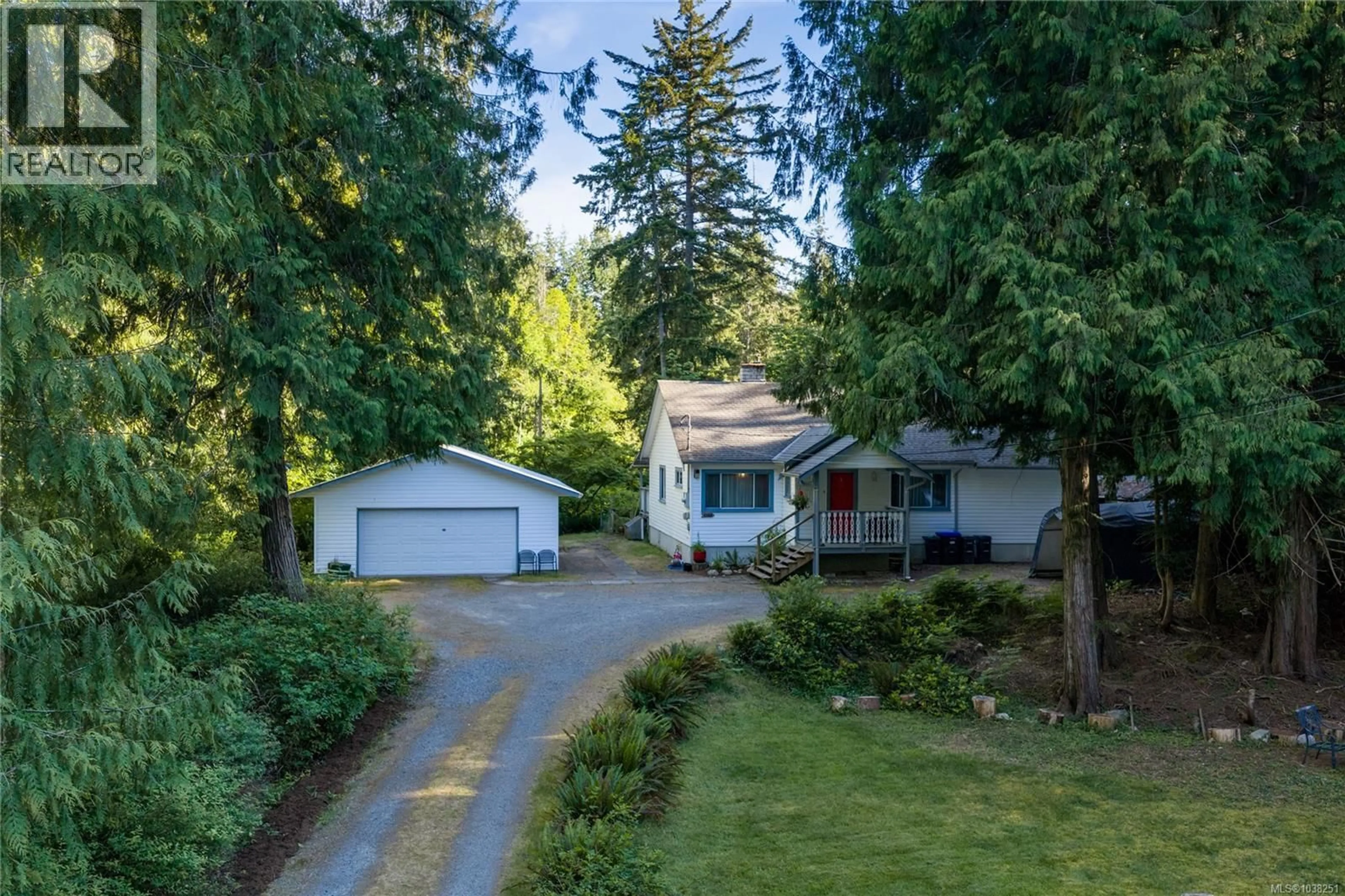 A pic from outside/outdoor area/front of a property/back of a property/a pic from drone, street for 1352 ENGLISHMAN RIVER ROAD, Errington British Columbia V0R1V0