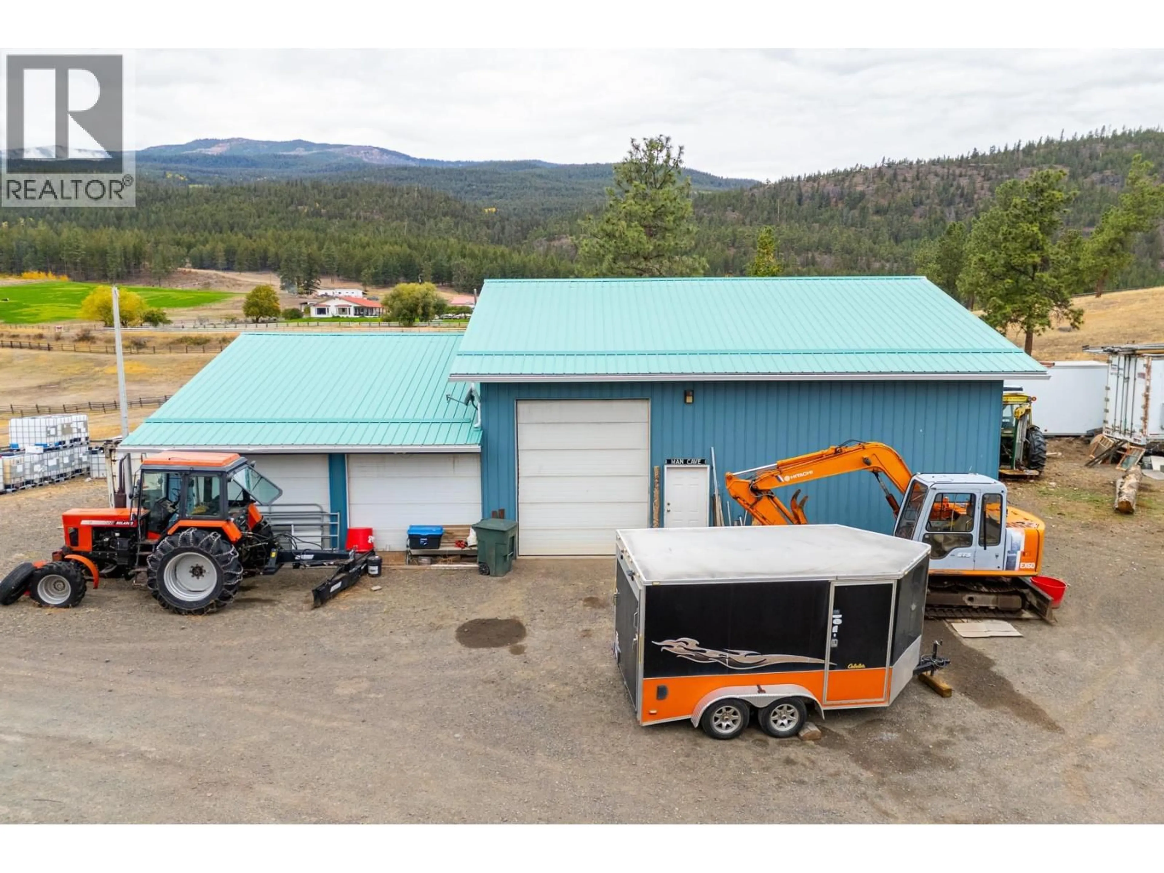 A pic from outside/outdoor area/front of a property/back of a property/a pic from drone, building for 3816 PETIT CREEK ROAD, Merritt British Columbia V1K1N8