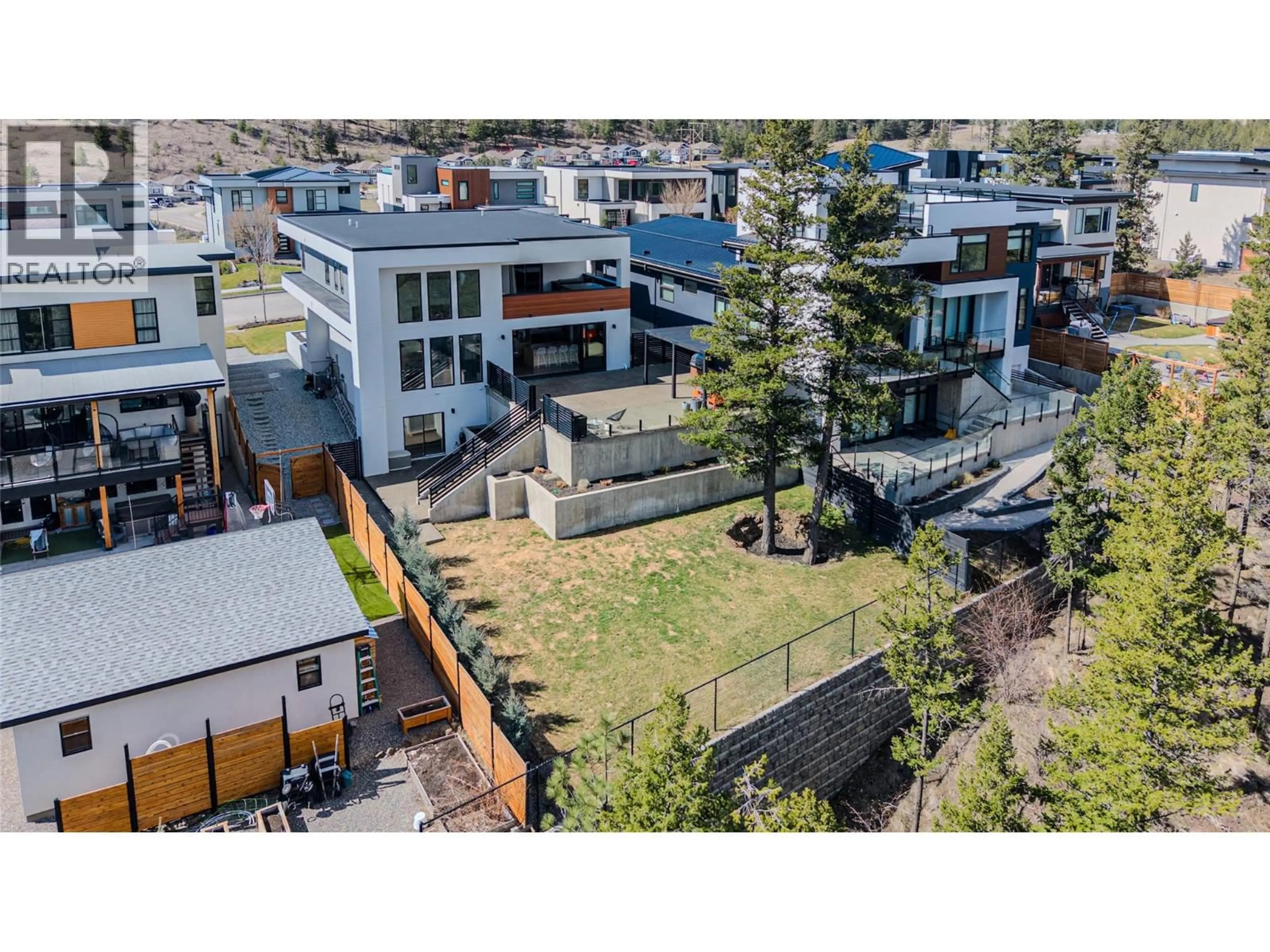 A pic from outside/outdoor area/front of a property/back of a property/a pic from drone, mountain view for 1293 PRAIRIE ROSE DRIVE, Kamloops British Columbia V2E0B4