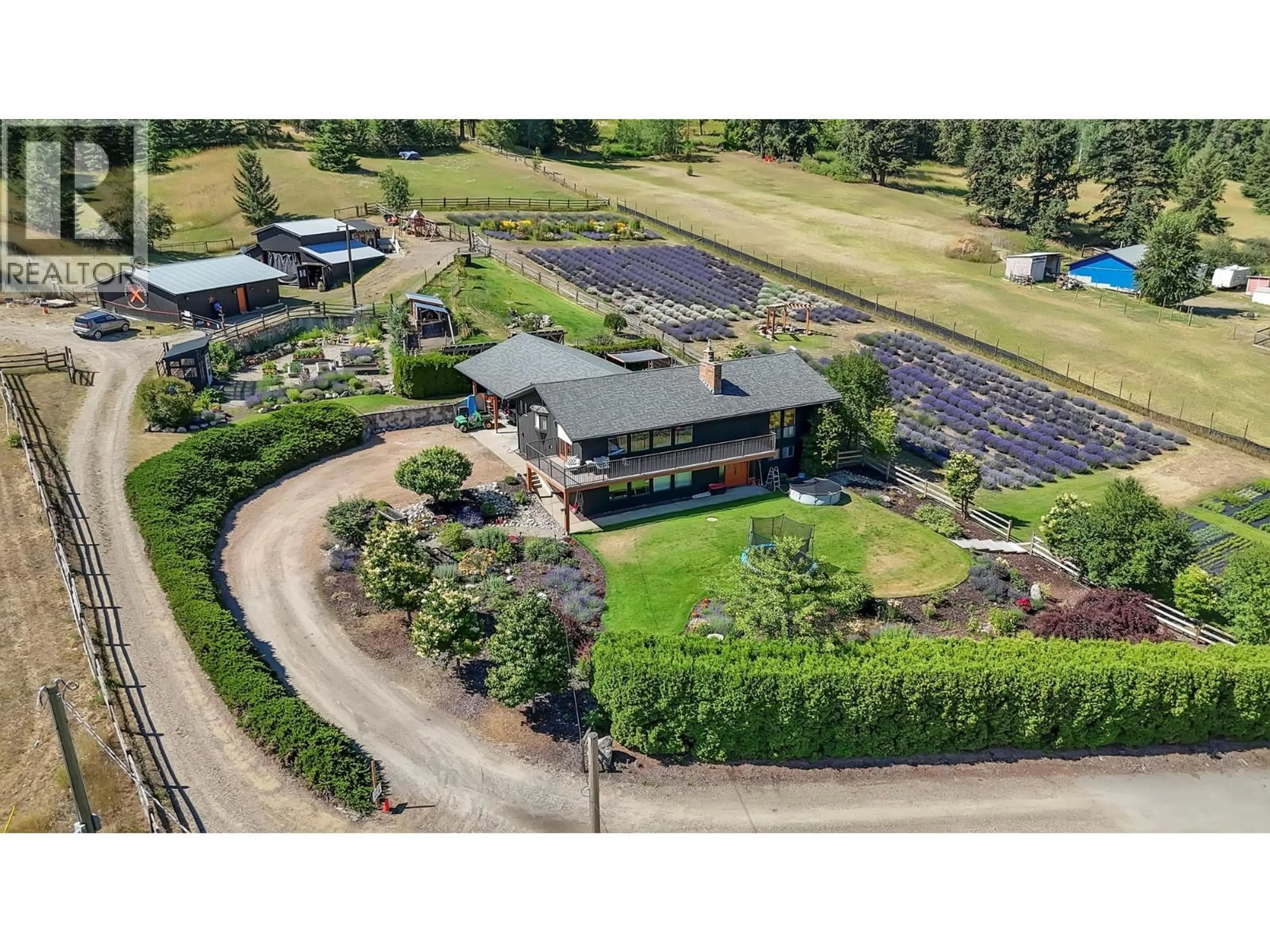 A pic from outside/outdoor area/front of a property/back of a property/a pic from drone, unknown for 5770 LEARMOUTH ROAD, Coldstream British Columbia V1B3E6