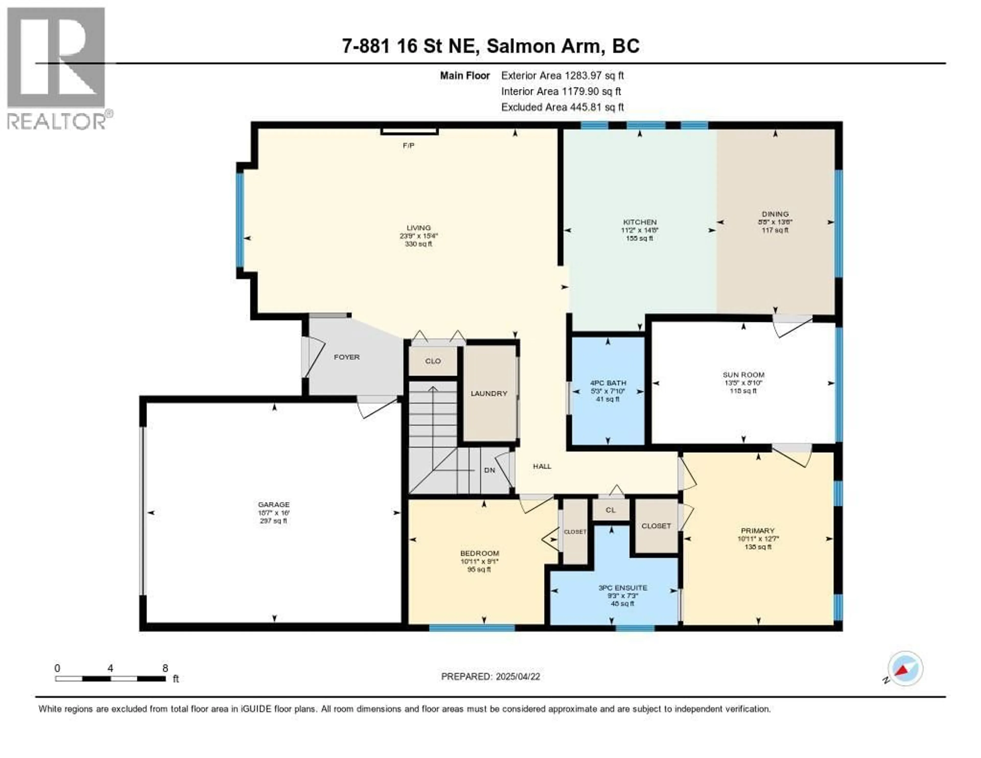 Floor plan for 7 - 881 16 STREET NORTHEAST, Salmon Arm British Columbia V1E3L5