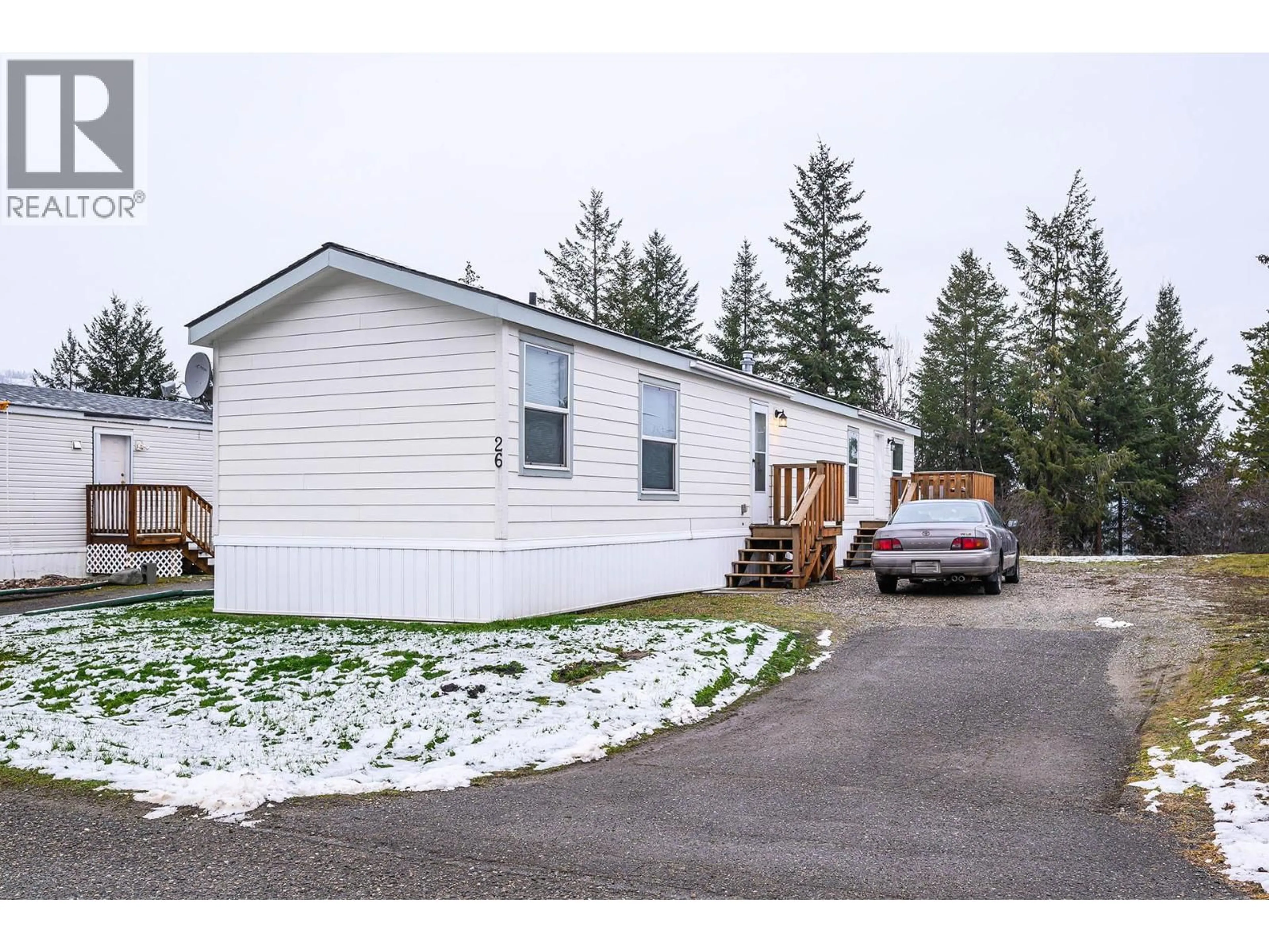 Home with vinyl exterior material, street for 26 - 4510 POWER ROAD, Barriere British Columbia V0E1E0