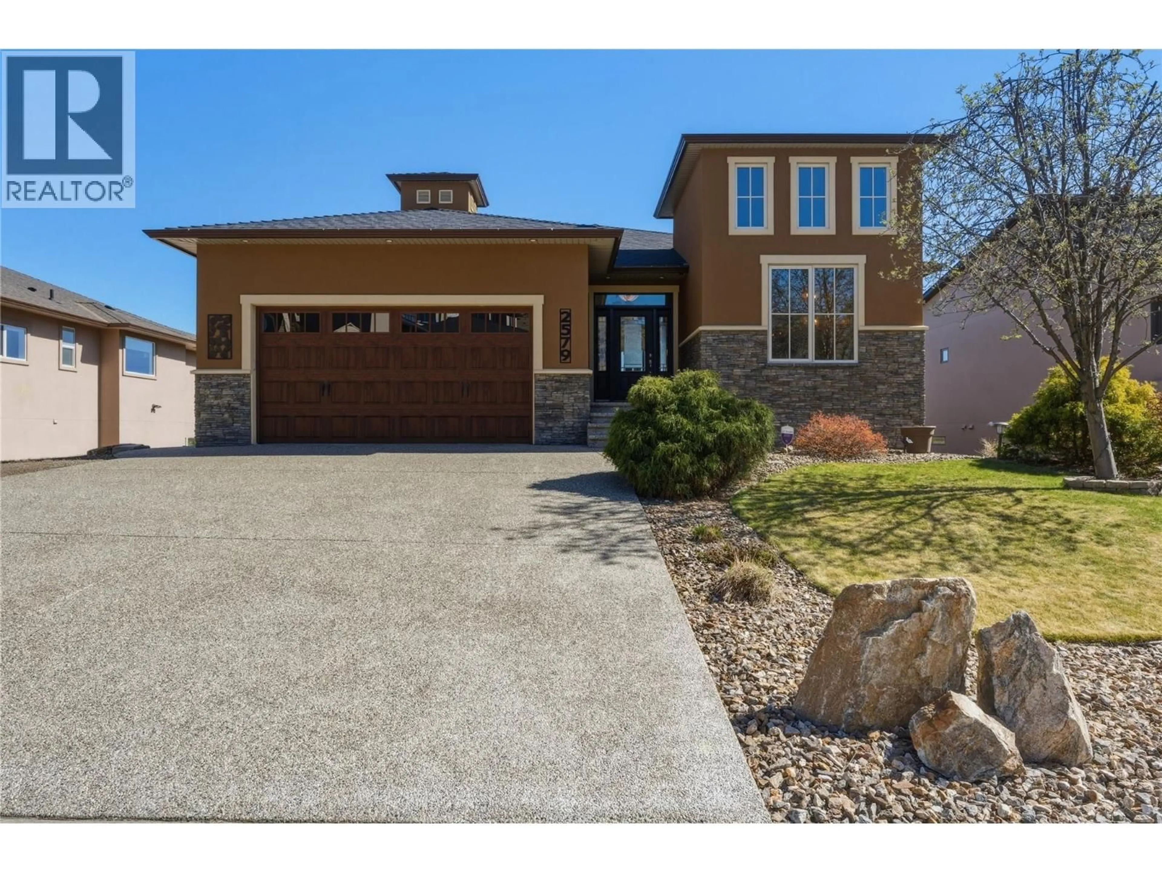 Home with brick exterior material, street for 2579 SYLVIA ROAD, Lake Country British Columbia V4V2R8