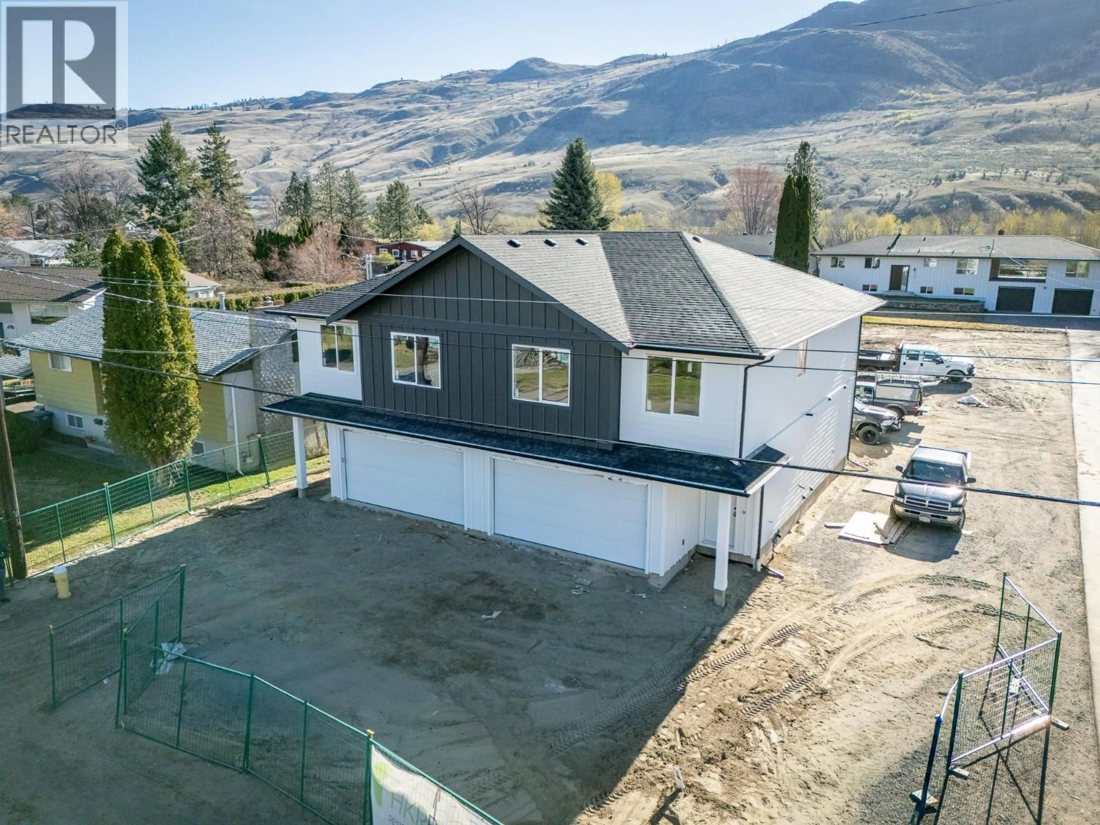 A pic from outside/outdoor area/front of a property/back of a property/a pic from drone, mountain view for 3279 B SCHUBERT ROAD, Kamloops British Columbia V2B6Y4