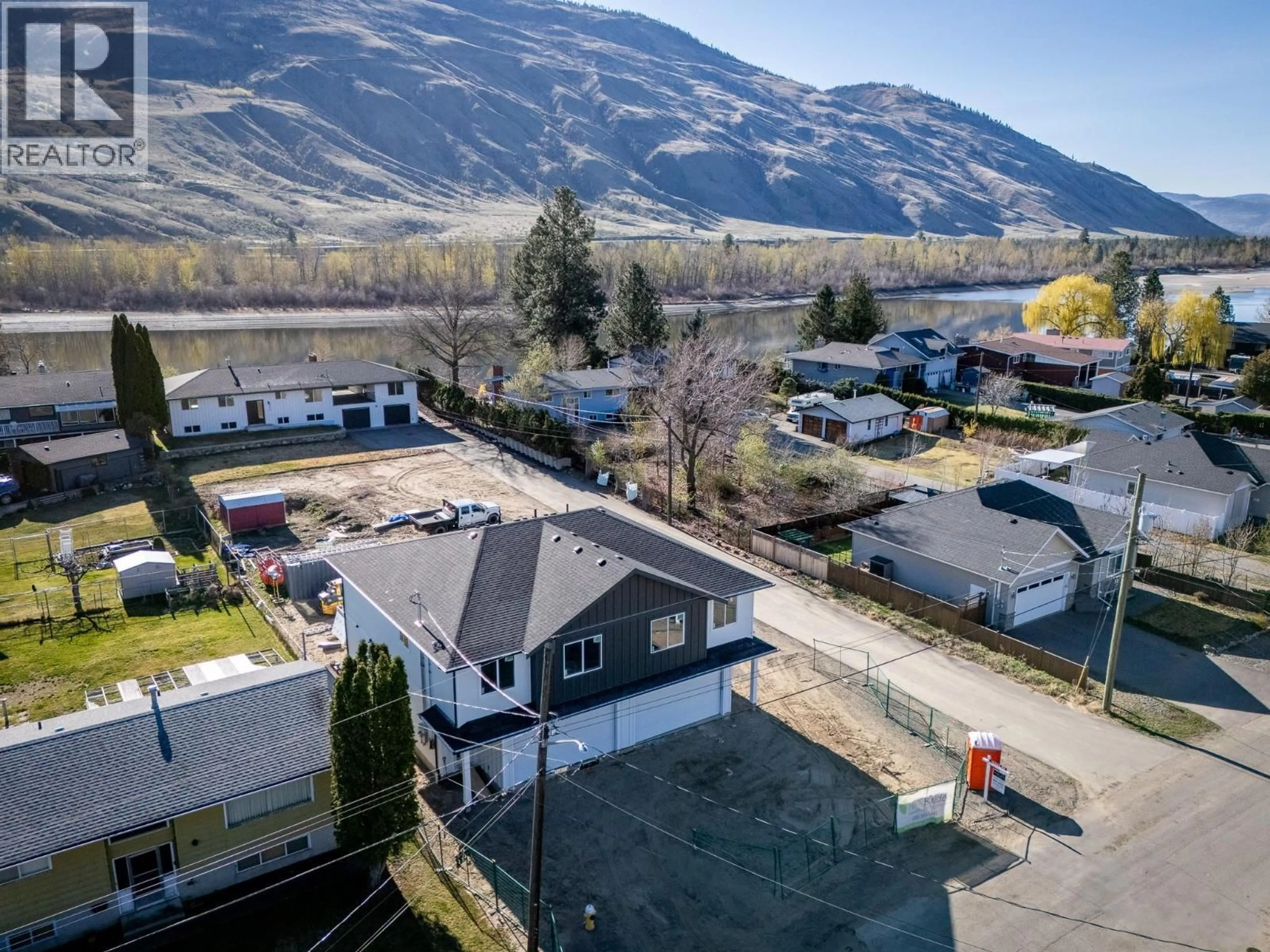 A pic from outside/outdoor area/front of a property/back of a property/a pic from drone, mountain view for 3279 B SCHUBERT ROAD, Kamloops British Columbia V2B6Y4