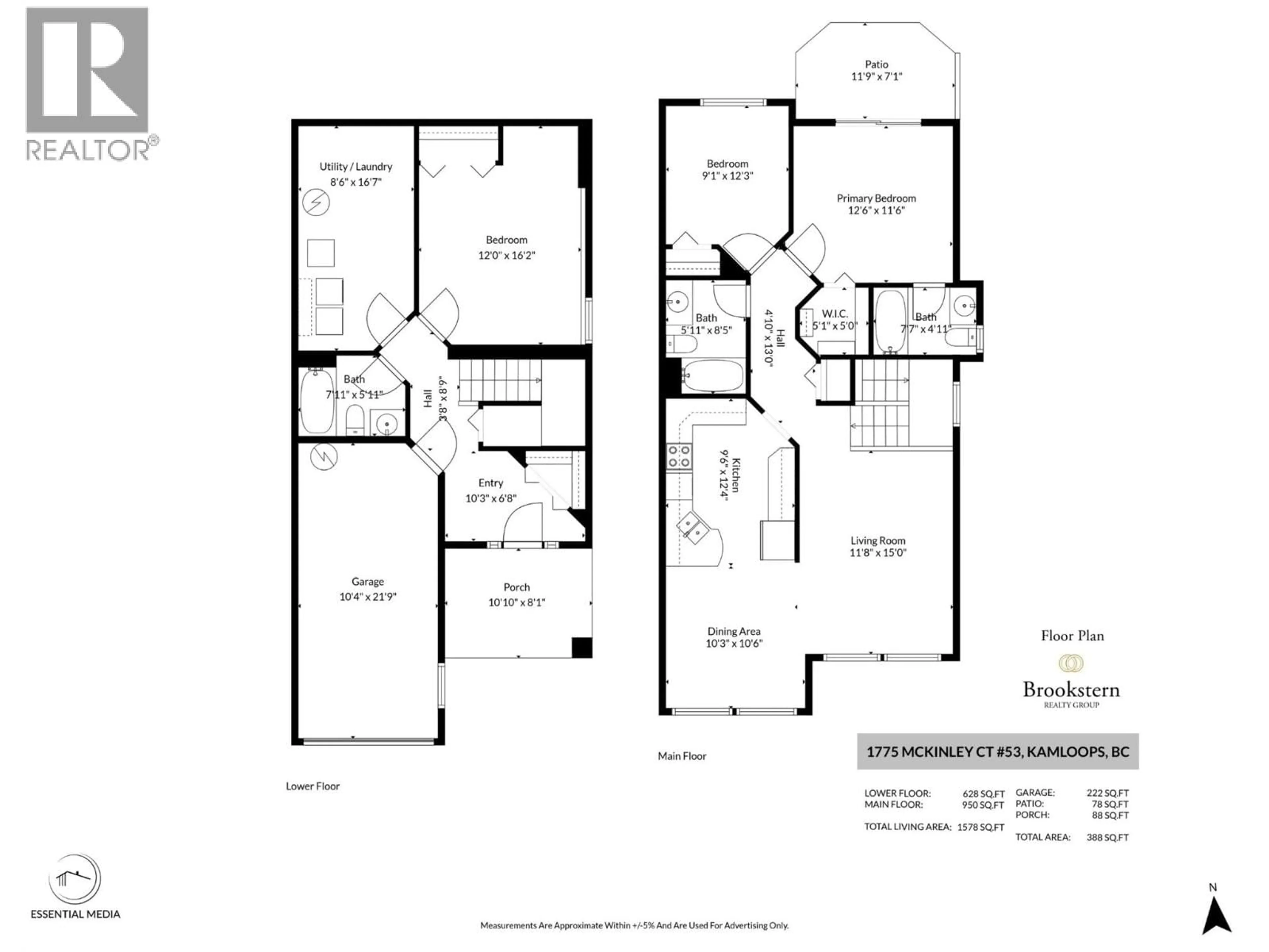 Floor plan for 53 - 1775 MCKINLEY COURT, Kamloops British Columbia V2E2P2