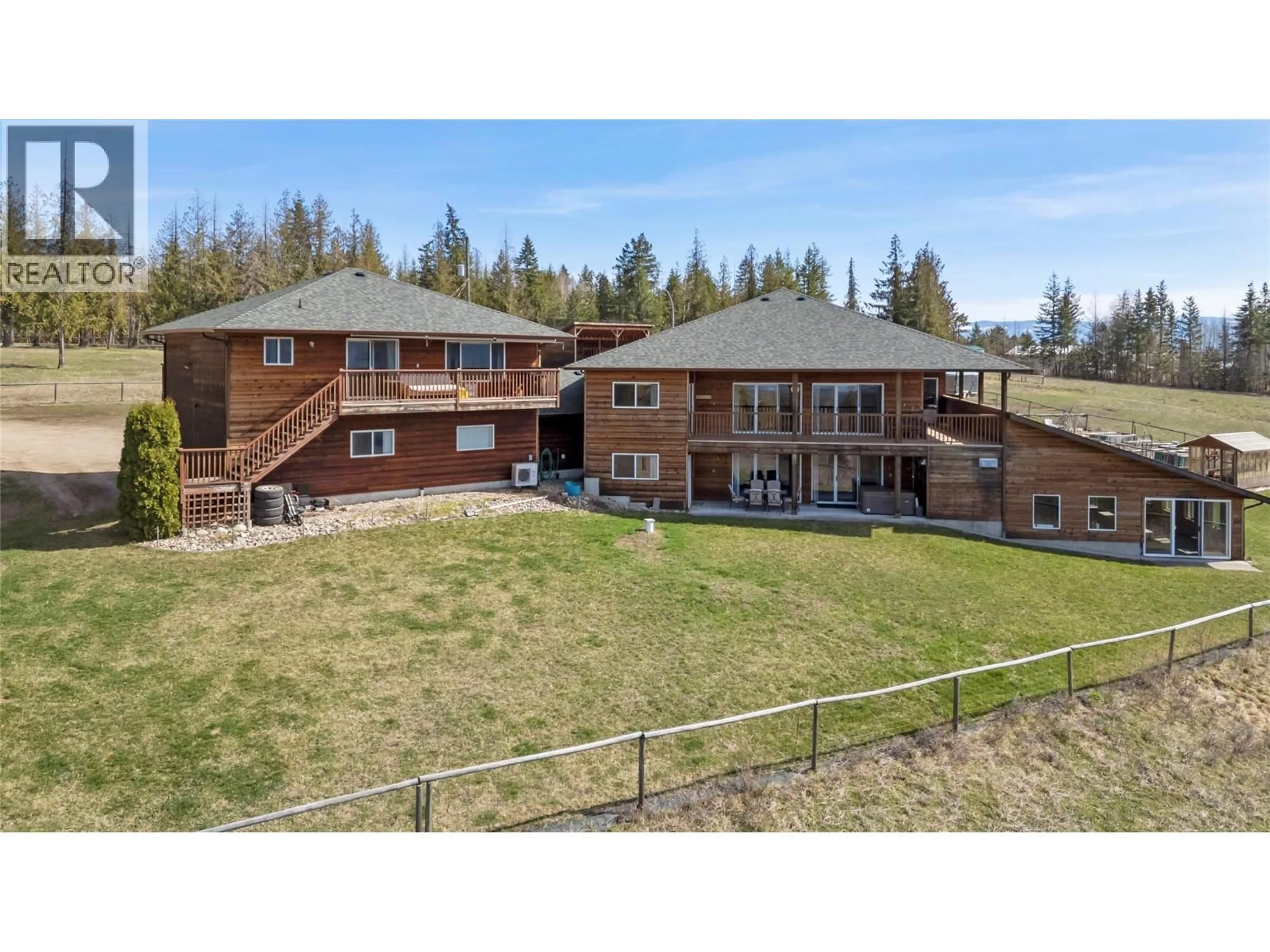 A pic from outside/outdoor area/front of a property/back of a property/a pic from drone, mountain view for 60 TIMMS ROAD, Salmon Arm British Columbia V1E2P8