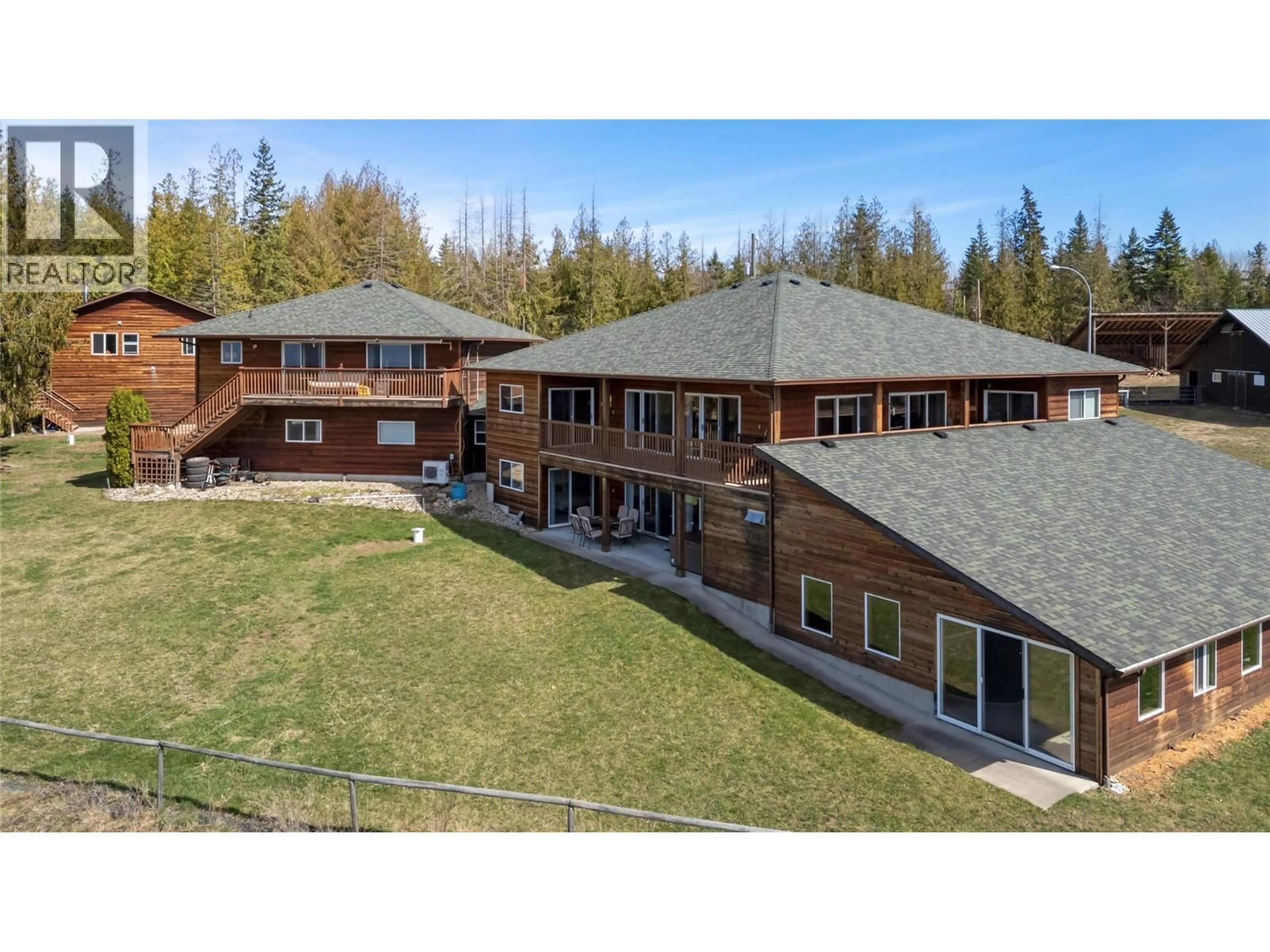 A pic from outside/outdoor area/front of a property/back of a property/a pic from drone, mountain view for 60 TIMMS ROAD, Salmon Arm British Columbia V1E2P8