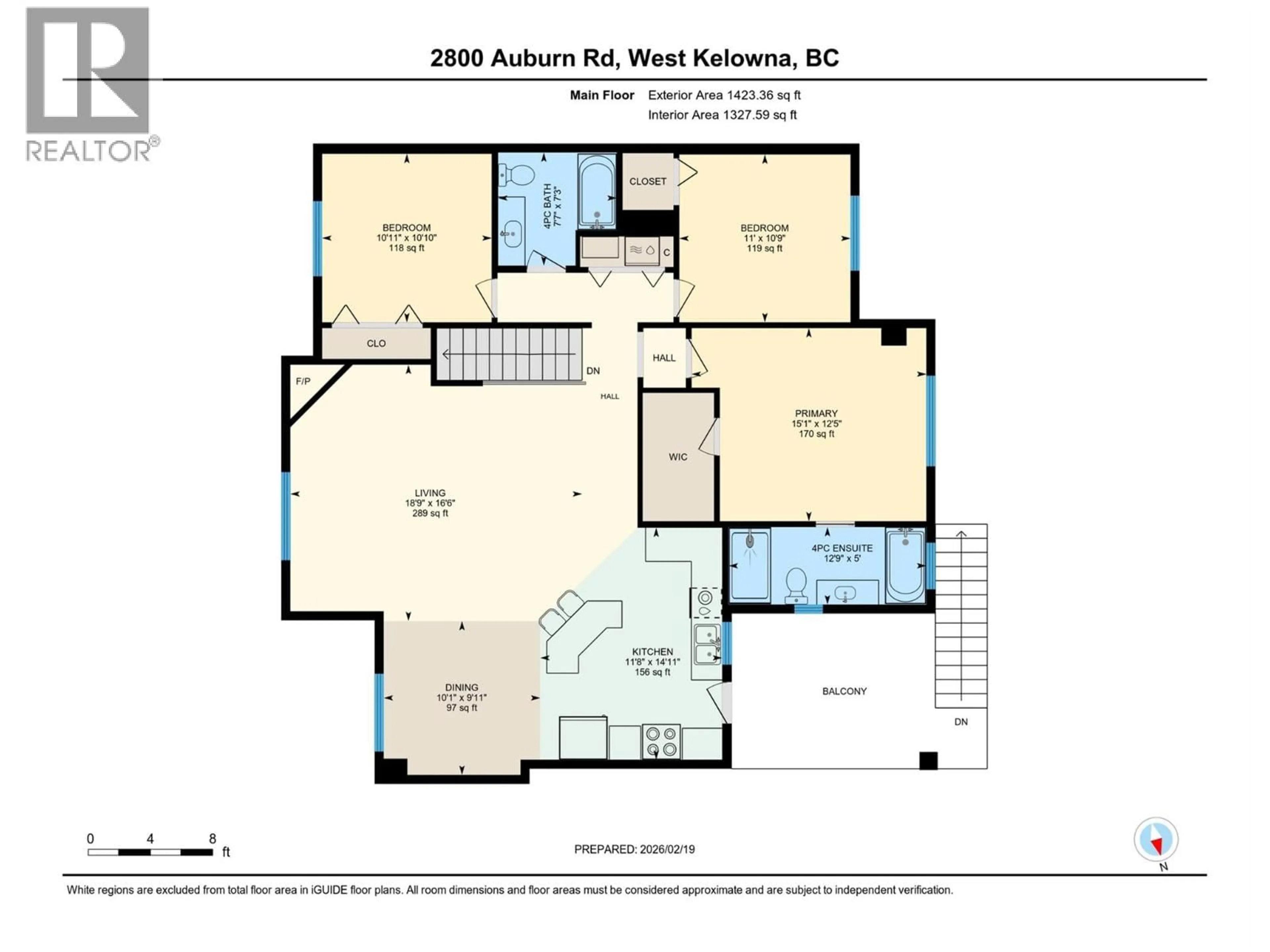 Floor plan for 2800 AUBURN ROAD, West Kelowna British Columbia V4T3J3