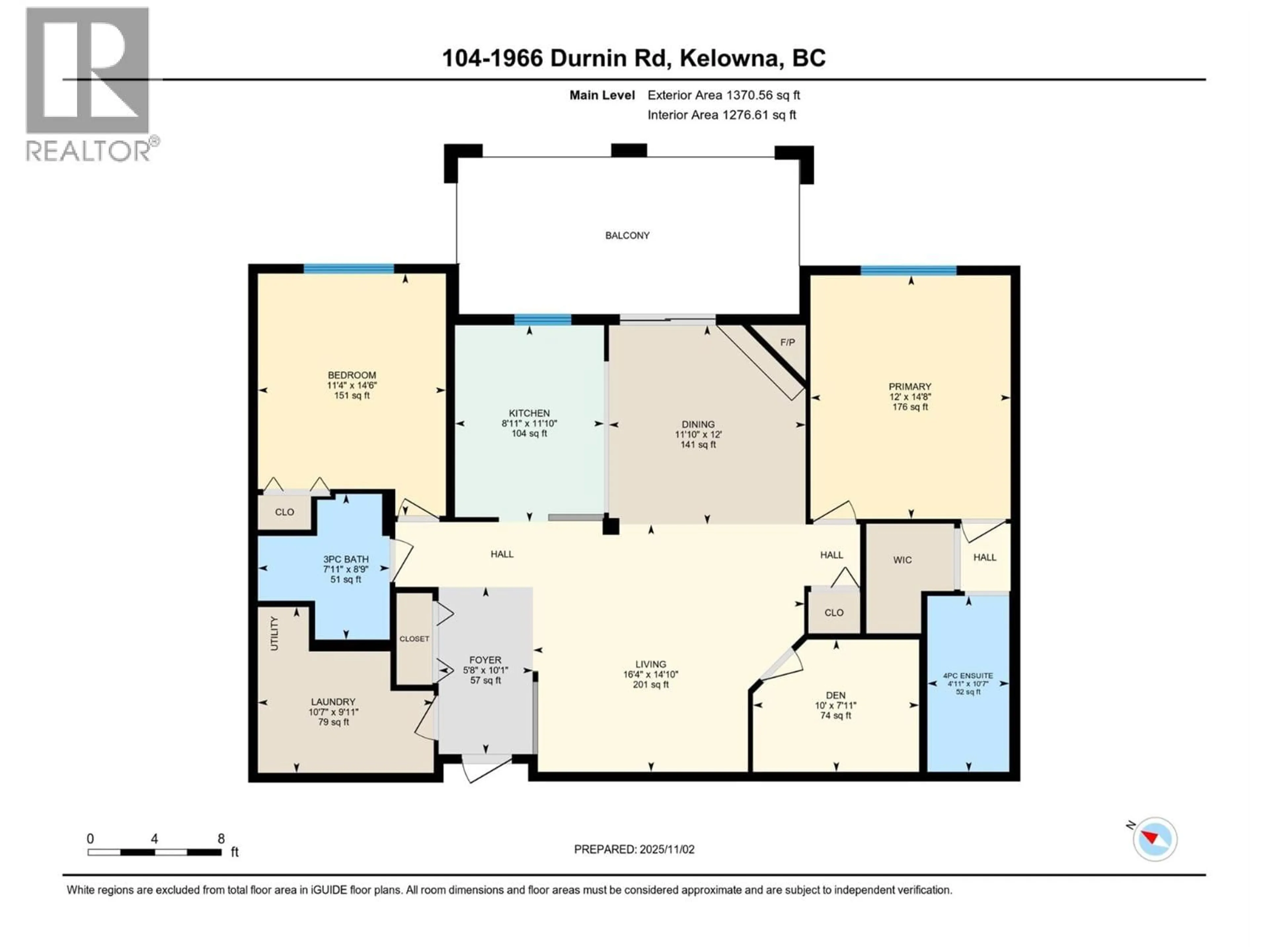 Floor plan for 104 - 1966 DURNIN ROAD, Kelowna British Columbia V1X7Z2