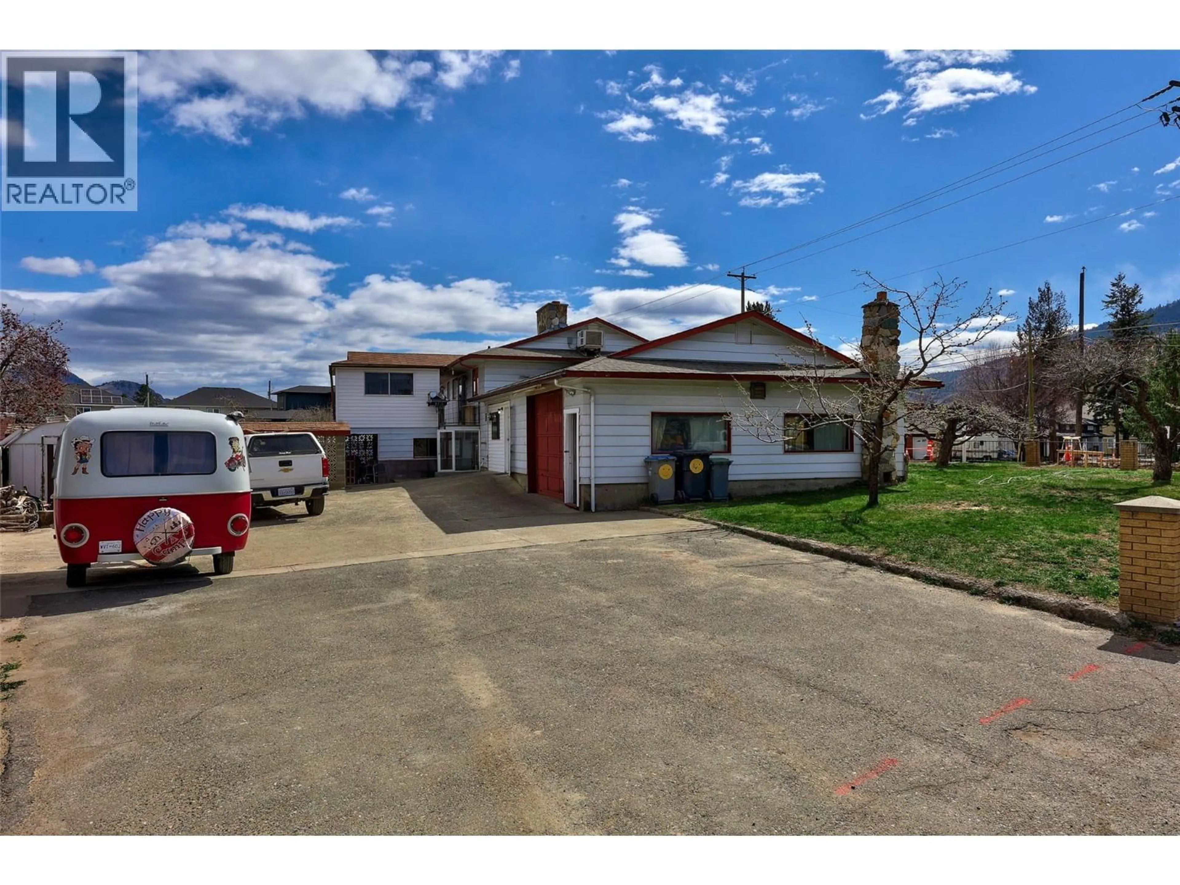 A pic from outside/outdoor area/front of a property/back of a property/a pic from drone, street for 2248 TRANQUILLE ROAD, Kamloops British Columbia V2B3N2