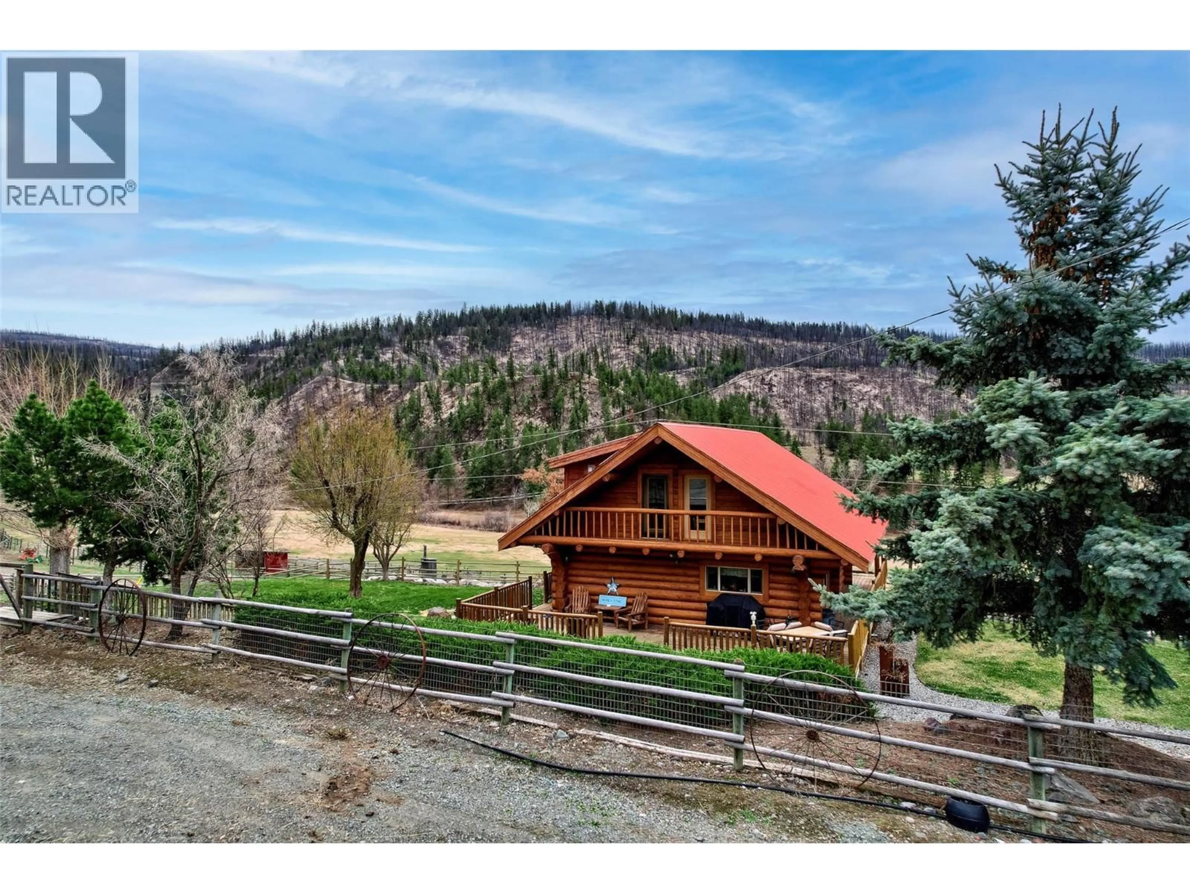 A pic from outside/outdoor area/front of a property/back of a property/a pic from drone, mountain view for 1190 TOMLIN ROAD, Cache Creek British Columbia V0K1H1