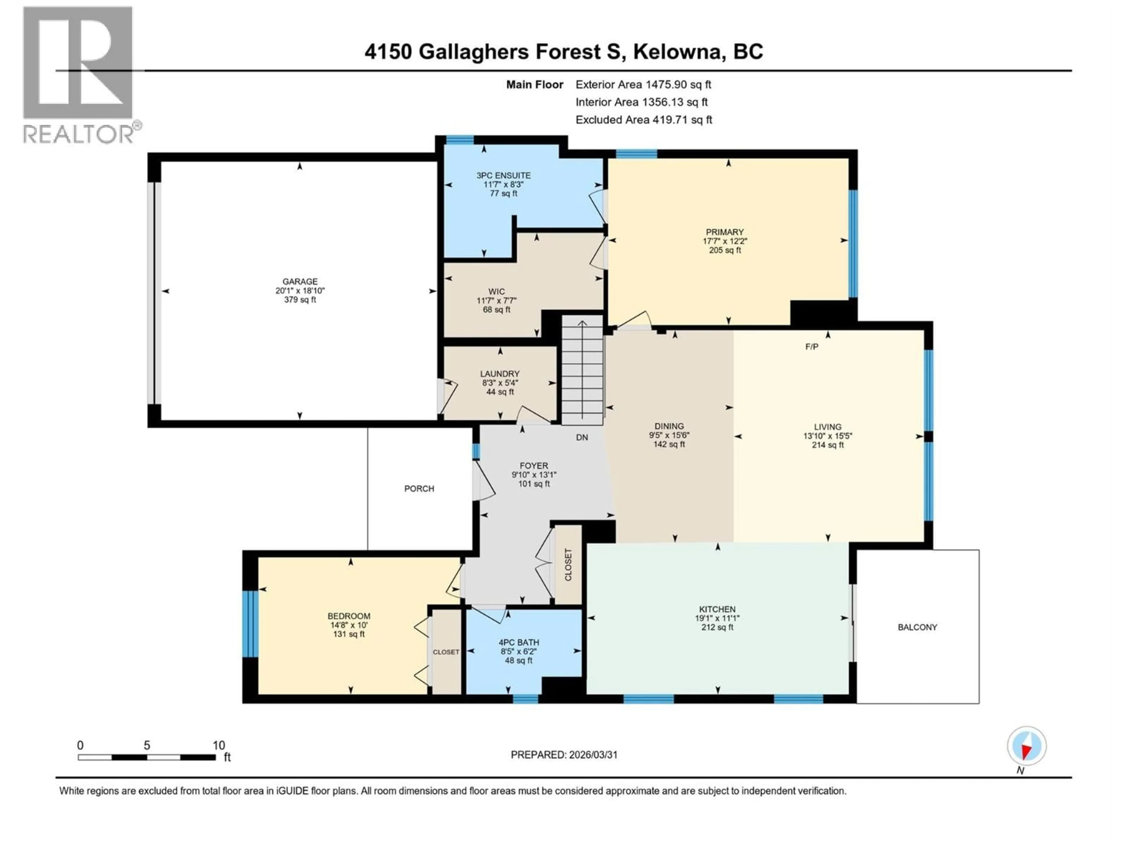 Floor plan for 4150 GALLAGHERS FOREST SOUTH, Kelowna British Columbia V1W5E4