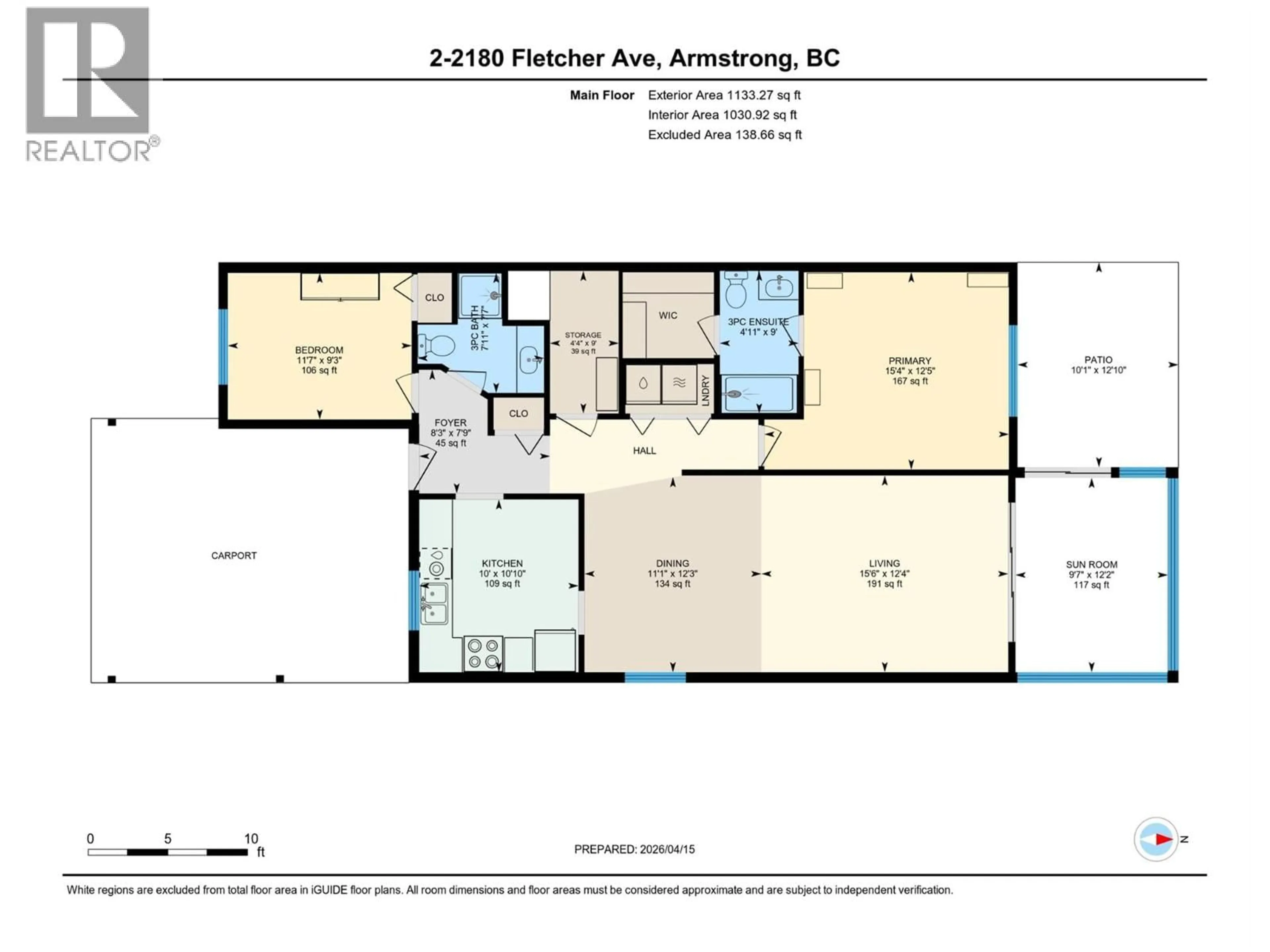 Floor plan for 2 - 2180 FLETCHER AVENUE, Armstrong British Columbia V0E1B1