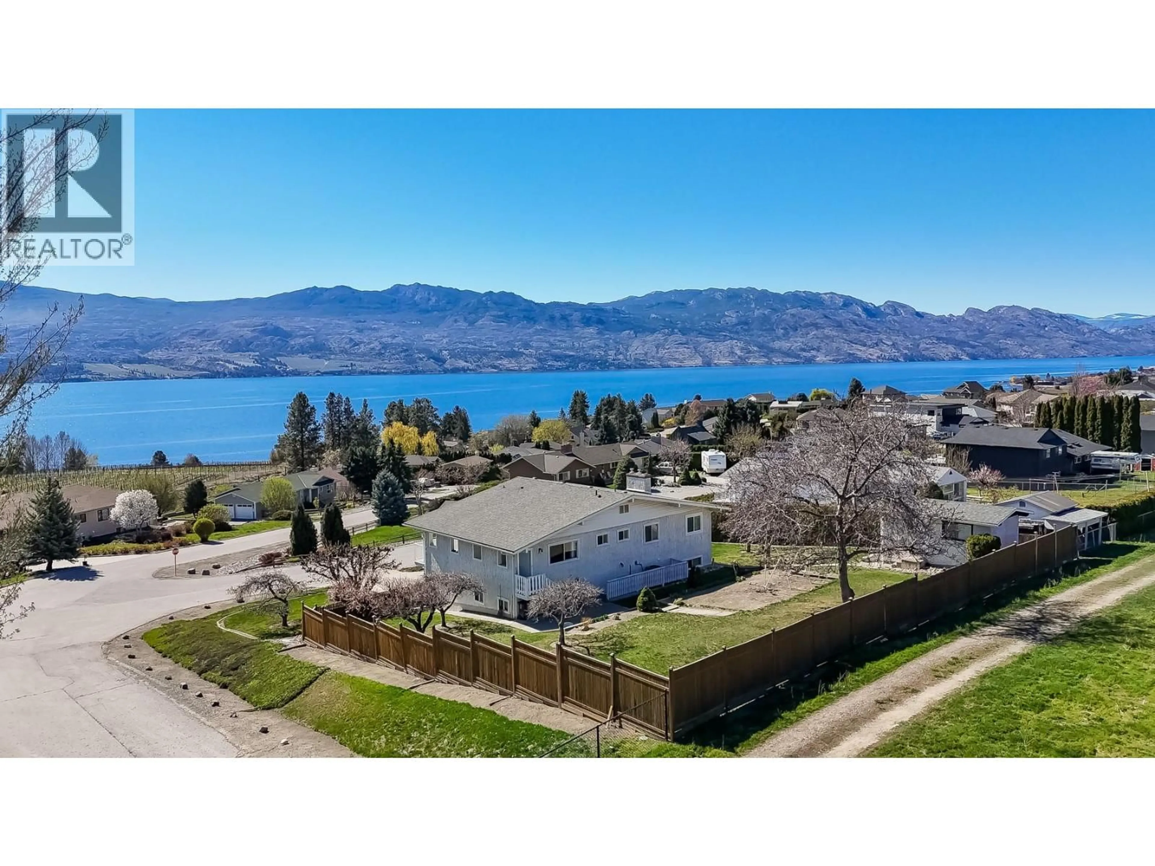 A pic from outside/outdoor area/front of a property/back of a property/a pic from drone, water/lake/river/ocean view for 1056 AUBREY ROAD, West Kelowna British Columbia V1Z2V9