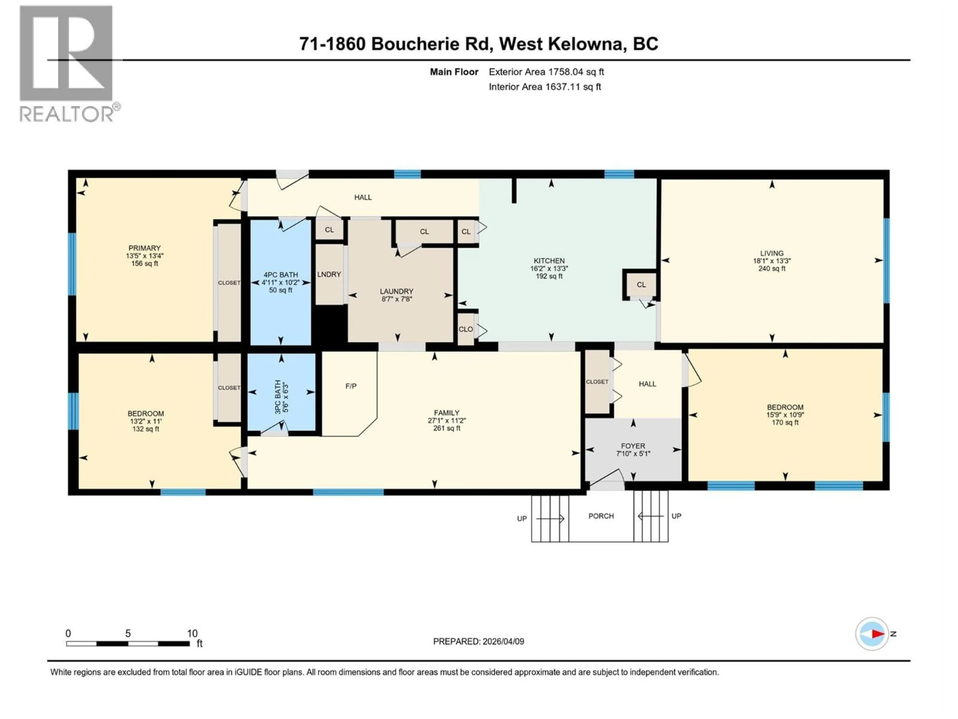 Floor plan for 71 - 1860 BOUCHERIE ROAD, Westbank British Columbia V4T2A2