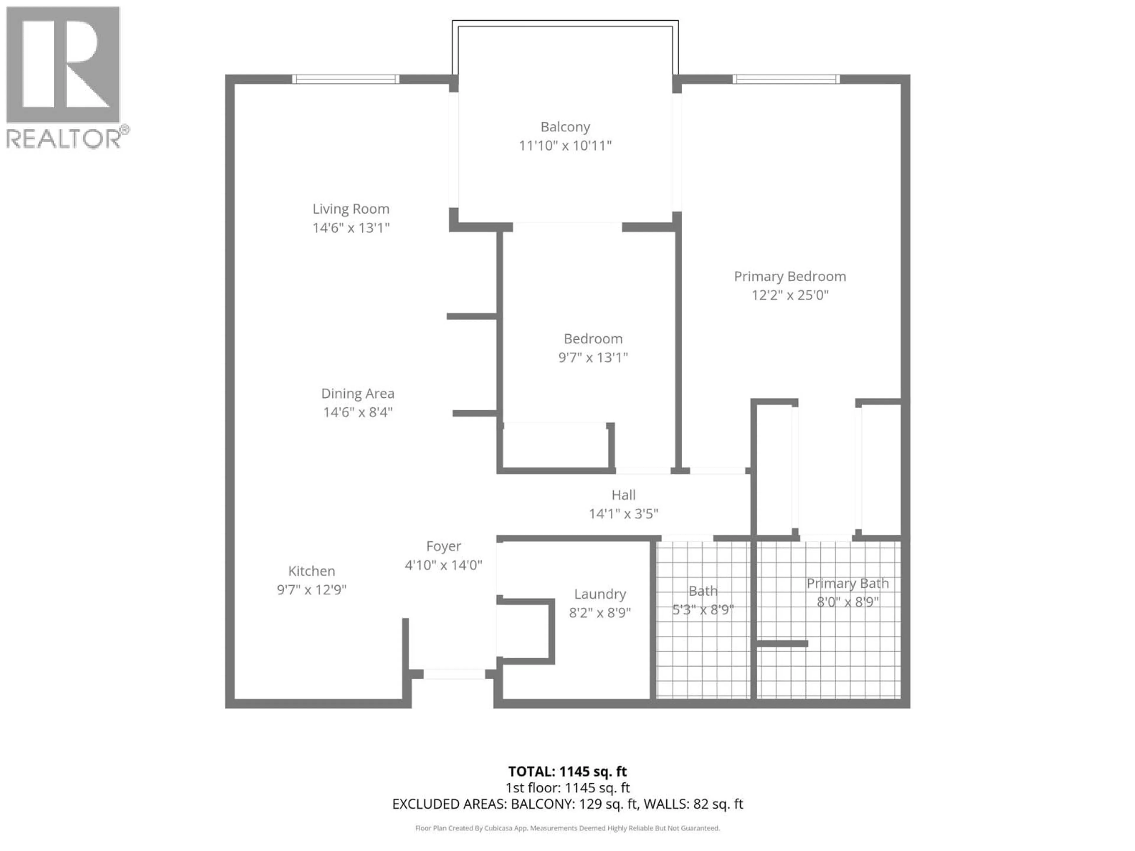 Floor plan for 307 - 457 WEST AVENUE, Kelowna British Columbia V1Y4Z3
