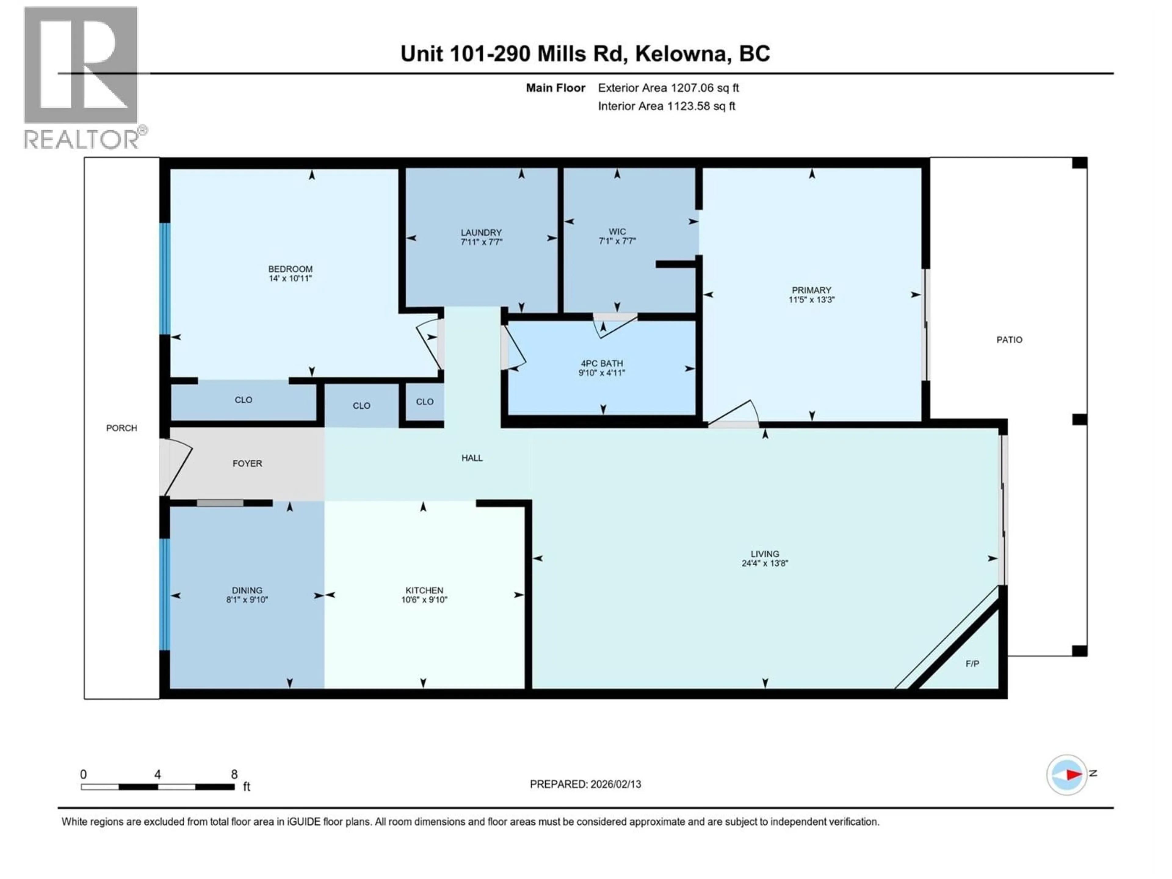 Floor plan for 101 - 290 MILLS ROAD, Kelowna British Columbia V1X4G8