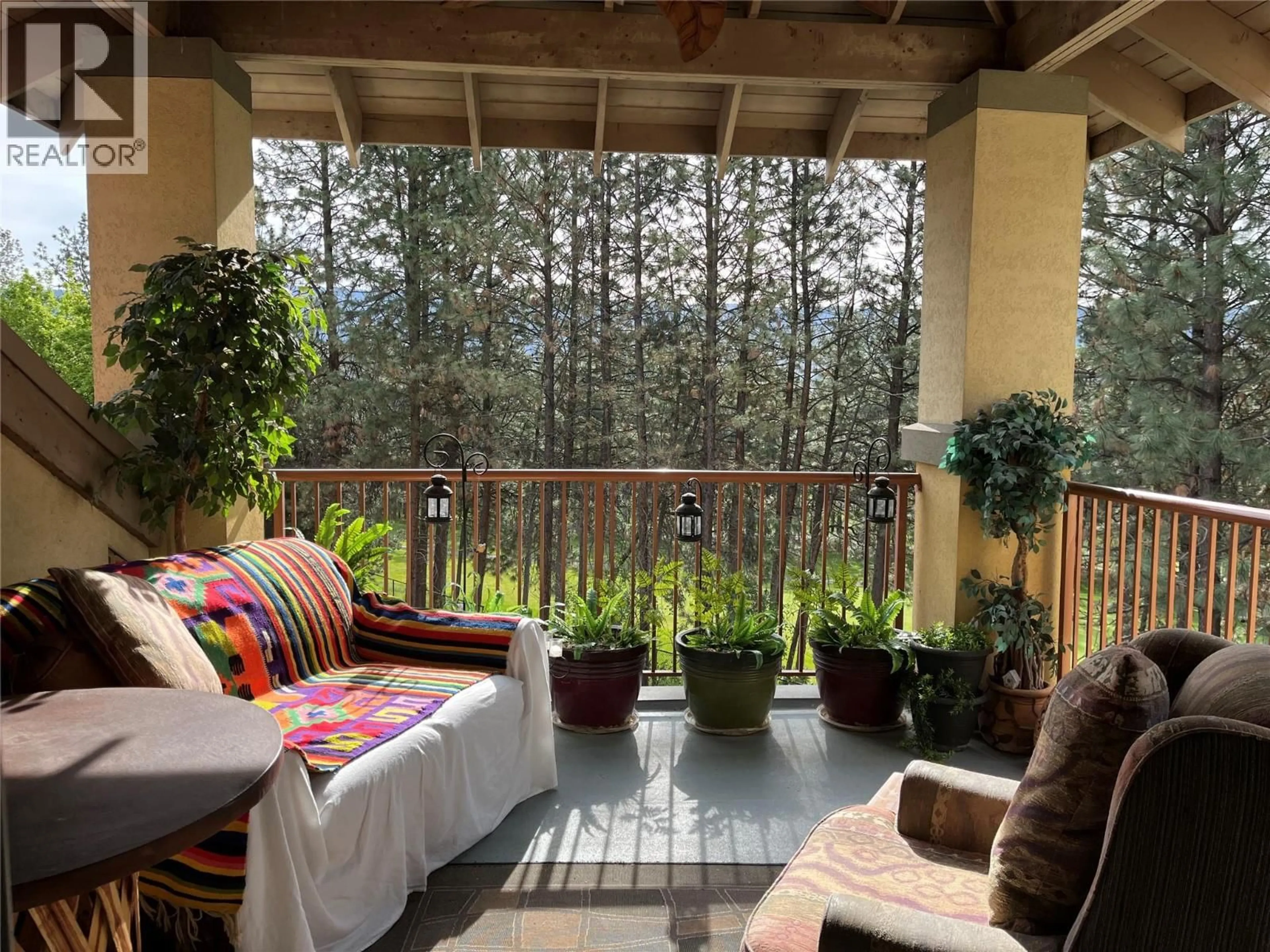 Patio, forest/trees view for 203 - 3179 VIA CENTRALE ROAD, Kelowna British Columbia V1V2J5