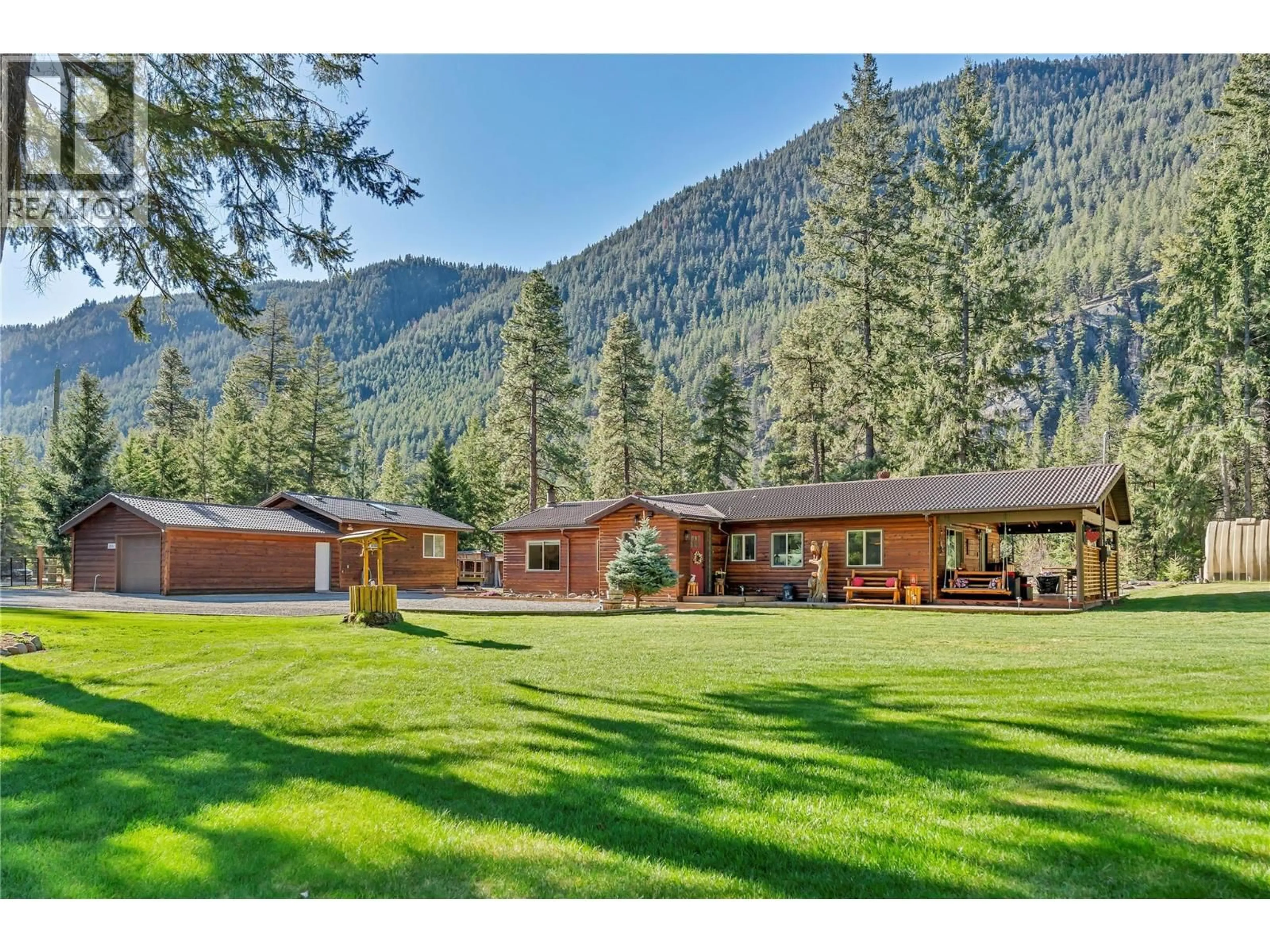 A pic from outside/outdoor area/front of a property/back of a property/a pic from drone, mountain view for 2261 ARCAT ROAD, Princeton British Columbia V0X1W0