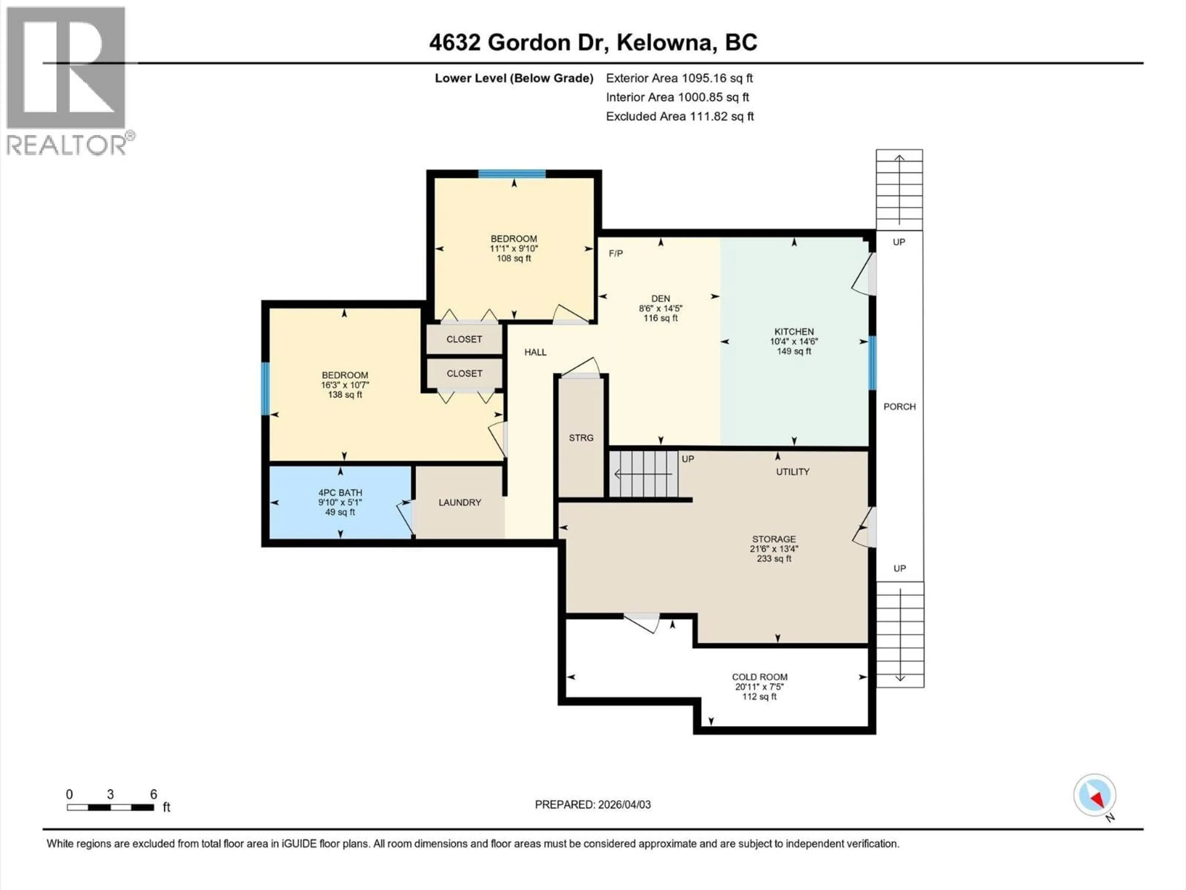 Floor plan for 4632 GORDON DRIVE, Kelowna British Columbia V1W1T6