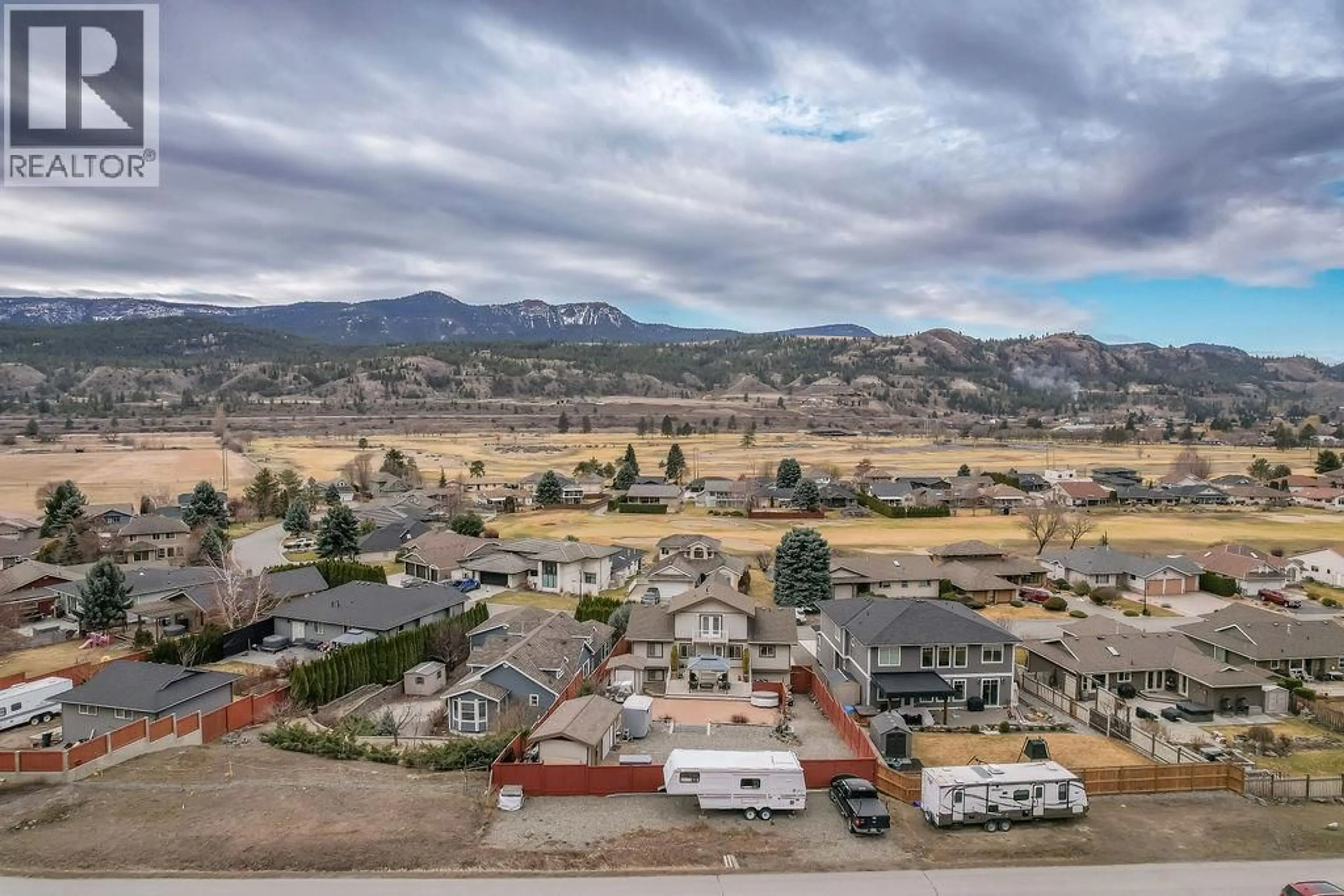 A pic from outside/outdoor area/front of a property/back of a property/a pic from drone, mountain view for 3601 NAVATANEE DRIVE, Kamloops British Columbia V2H1S1