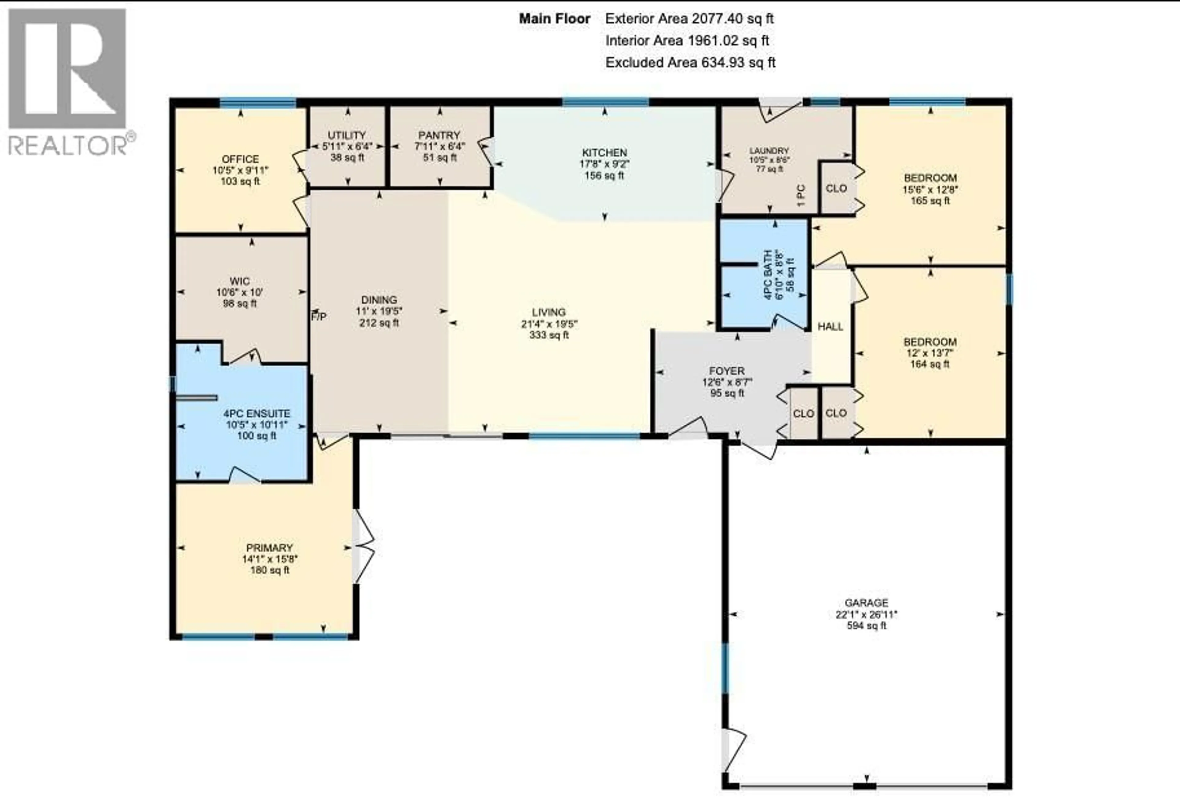Floor plan for 514 MOUNTAIN DRIVE, Vernon British Columbia V1H2B8
