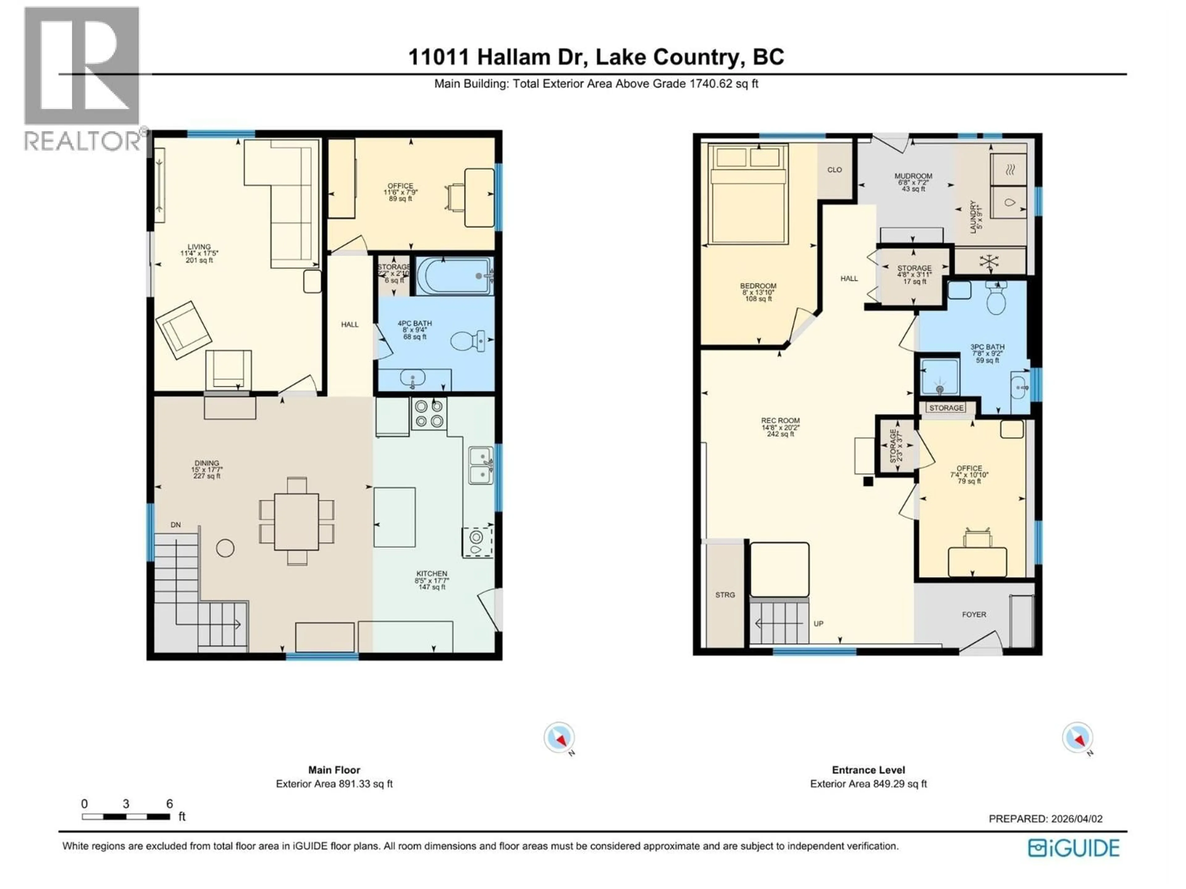 Floor plan for 11011 HALLAM DRIVE, Lake Country British Columbia V4V1P2