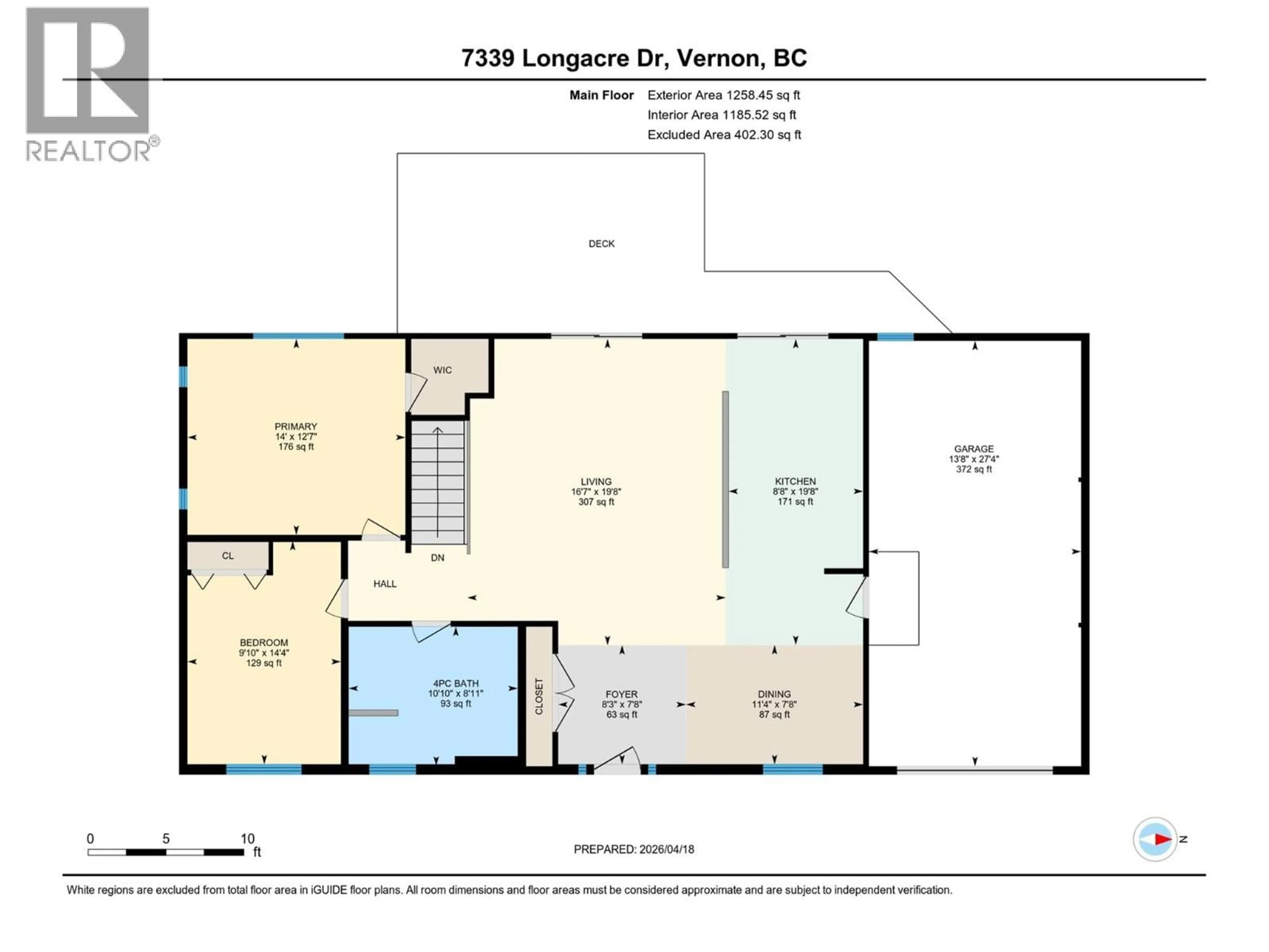 Floor plan for 7339 LONGACRE DRIVE, Vernon British Columbia V1H1H5